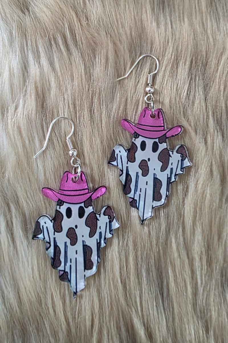 Cowgirl Ghost Earrings Novelty Earrings Vintage Vibes Boutique