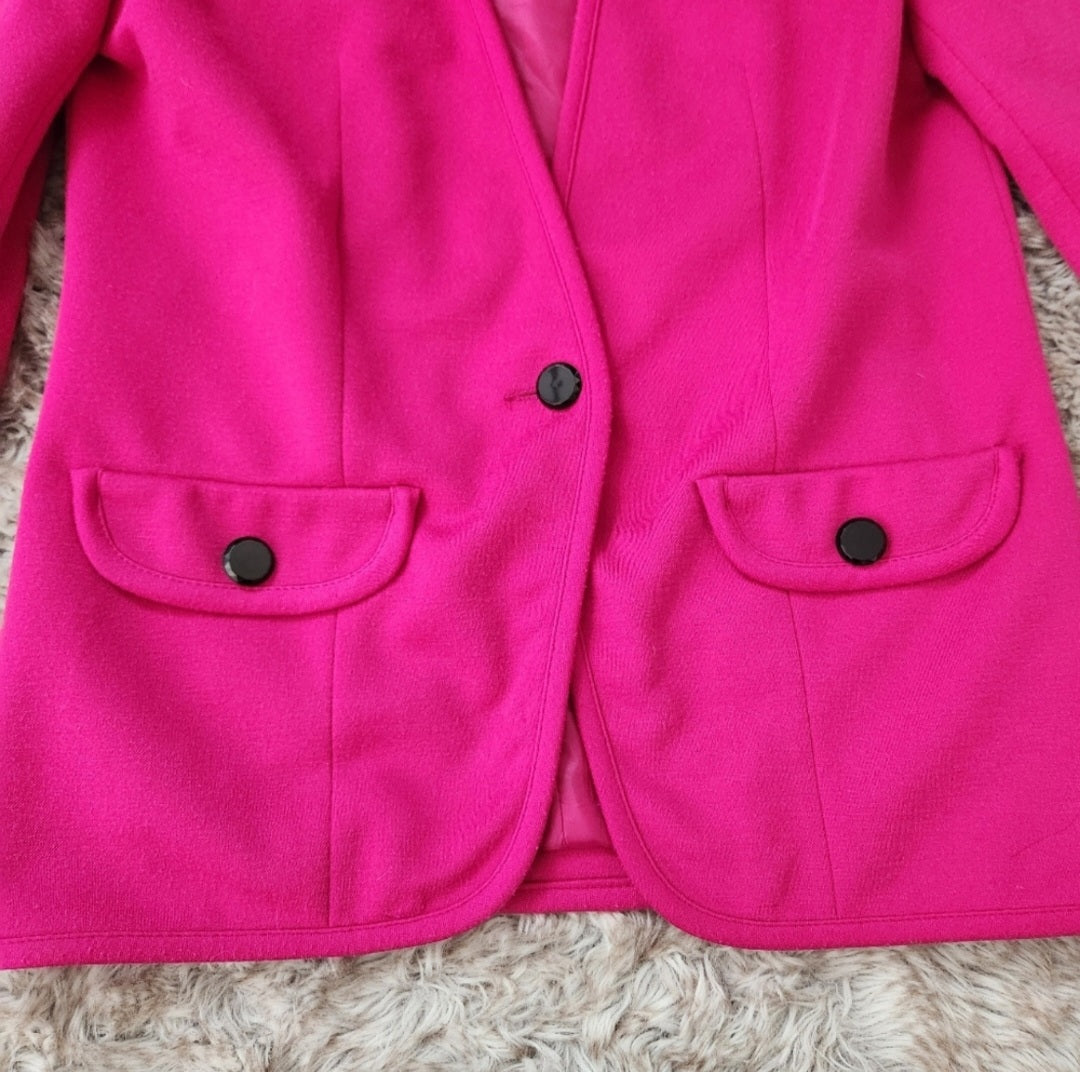 Haberdashery Fuchsia Blazer Vintage Vibes Boutique