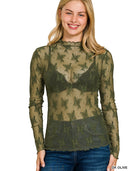 Layla Top Mesh Top Zenana Olive S