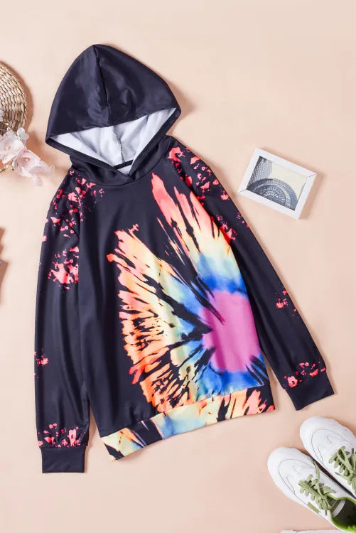 Reverse Tie Dye Hoodie Vintage Vibes Boutique