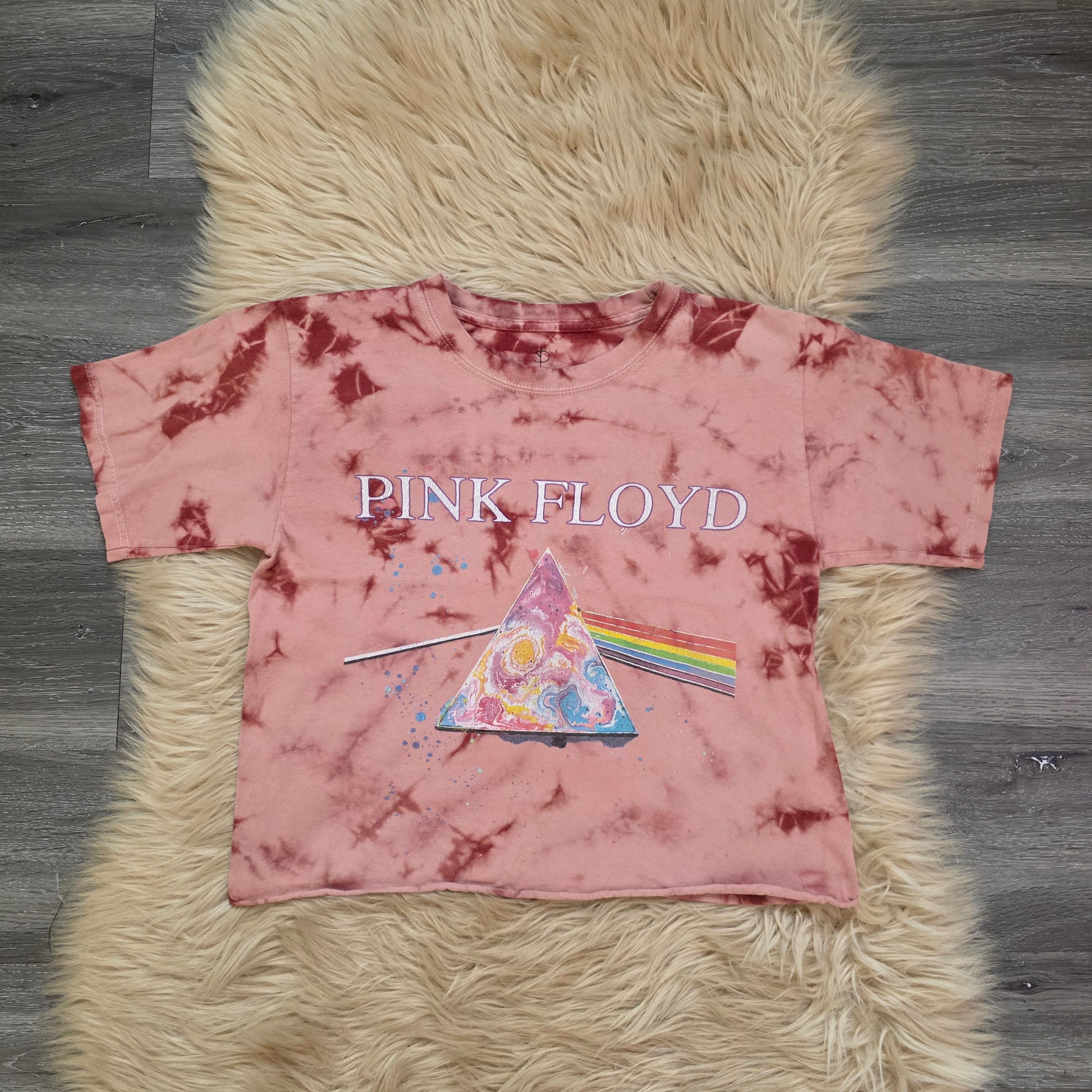Pink Floyd Tie Dye Crop Band Tee Vintage Vibes Boutique