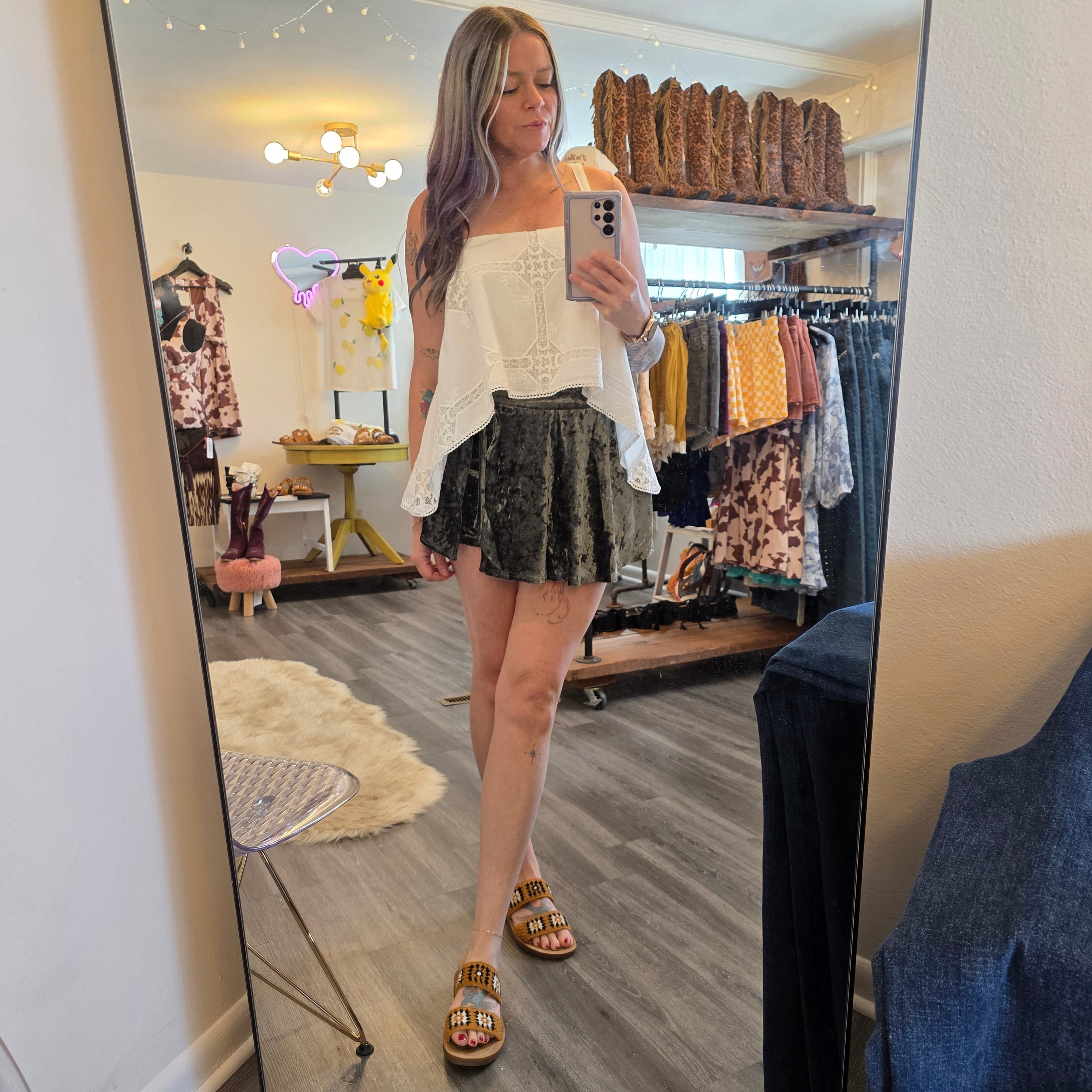 Winslet Velvet Skort Skort Listicle