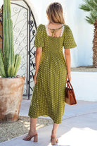 Olive Dress Midi Dress Vintage Vibes Boutique
