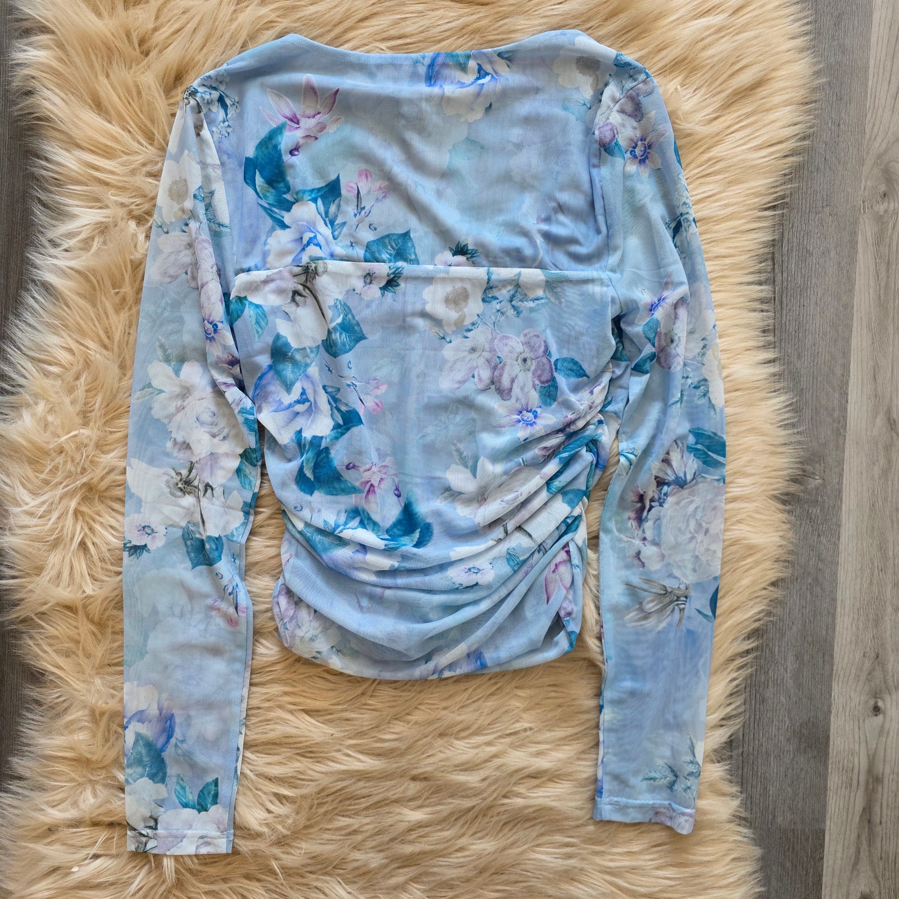 Zinia Floral Mesh Top Blouse Steve Madden