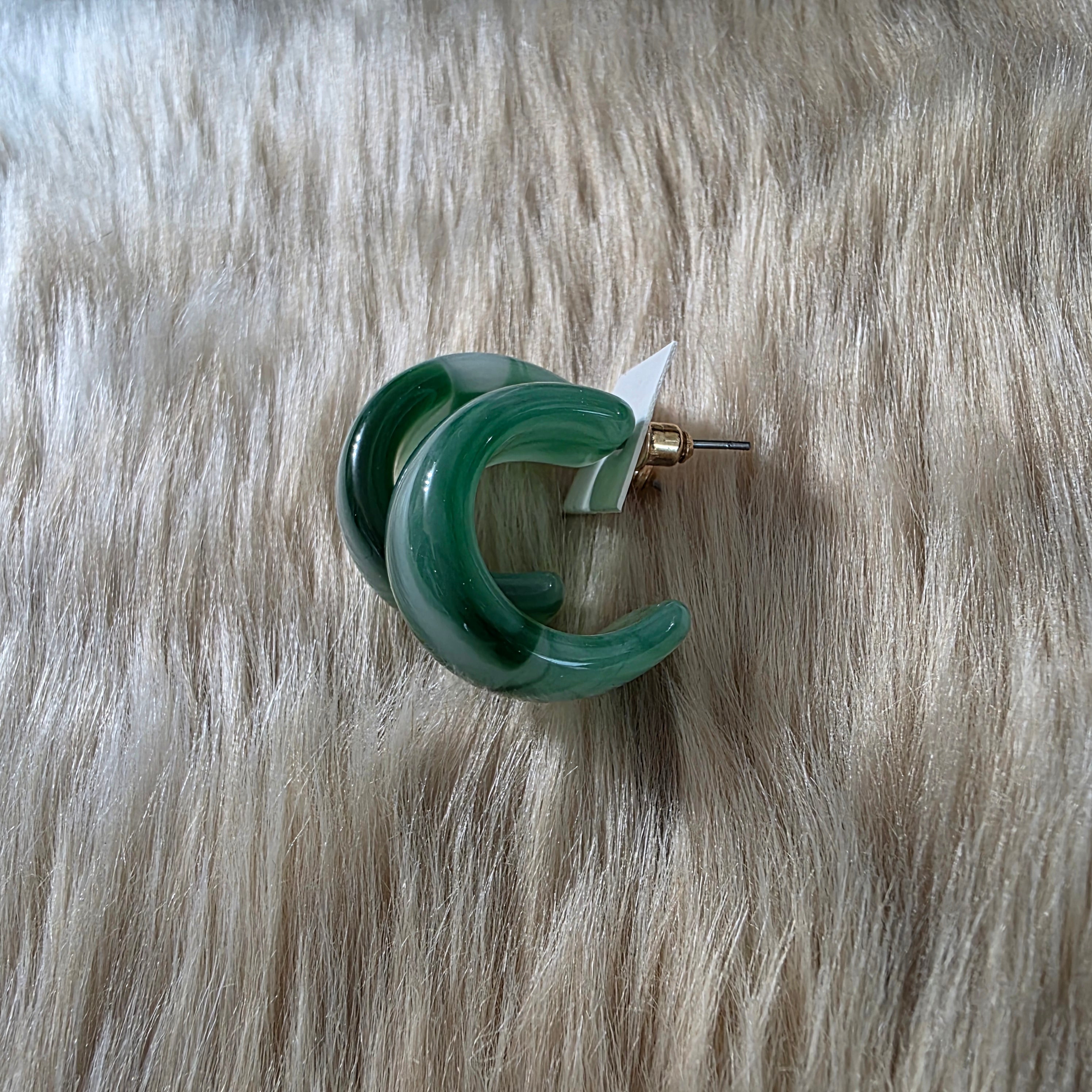 Jade Dreams Hoops Earrings Vintage Vibes Boutique