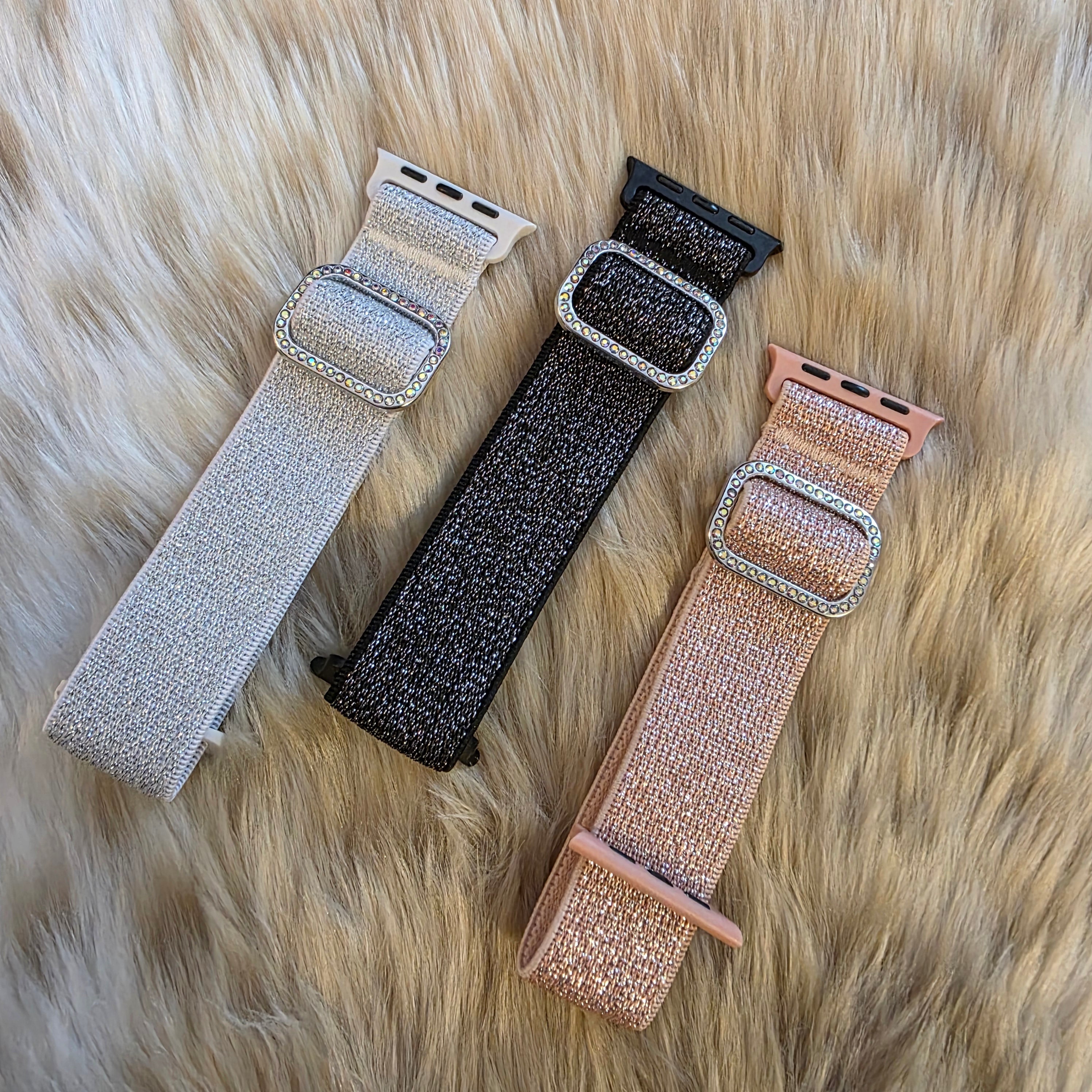 Glitter Elastic Apple Watchband Watchband Vintage Vibes Boutique