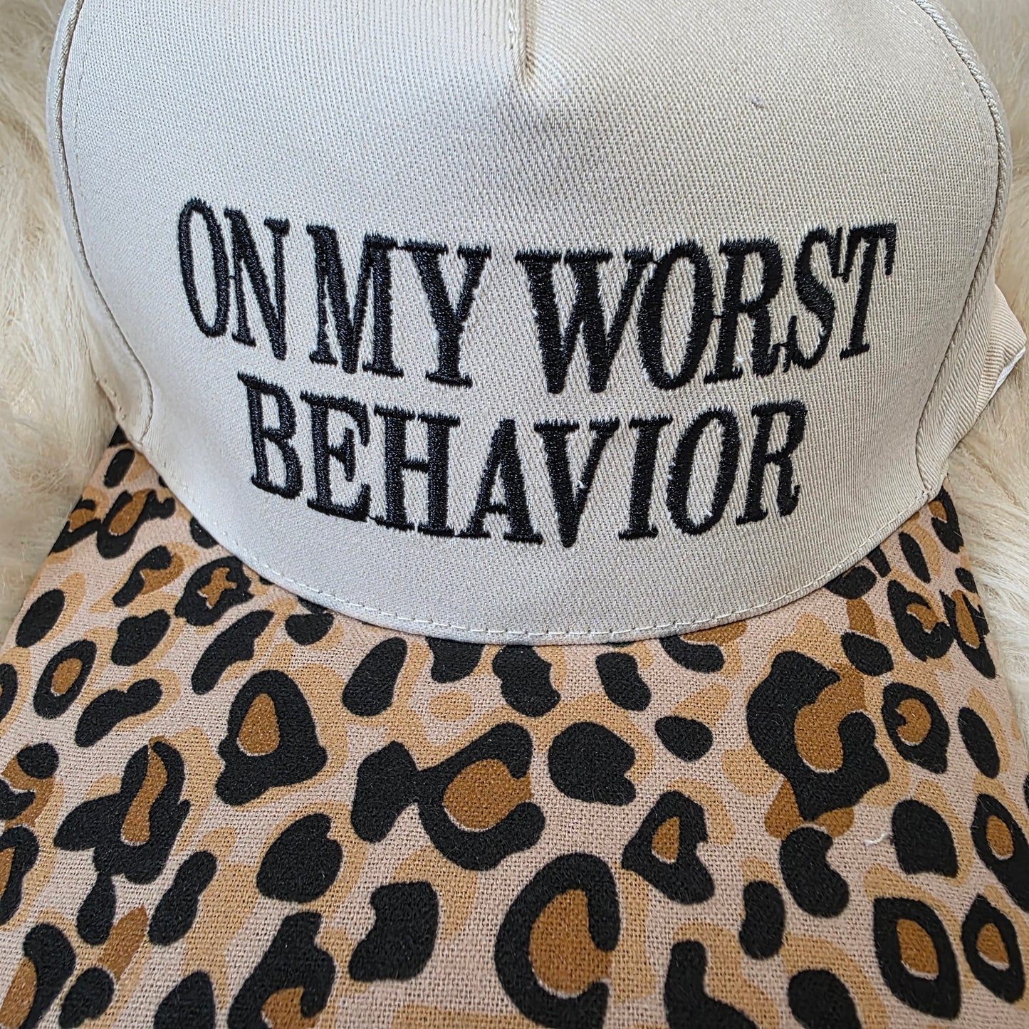 On My Worst Behavior Hat Baseball hat Zenana