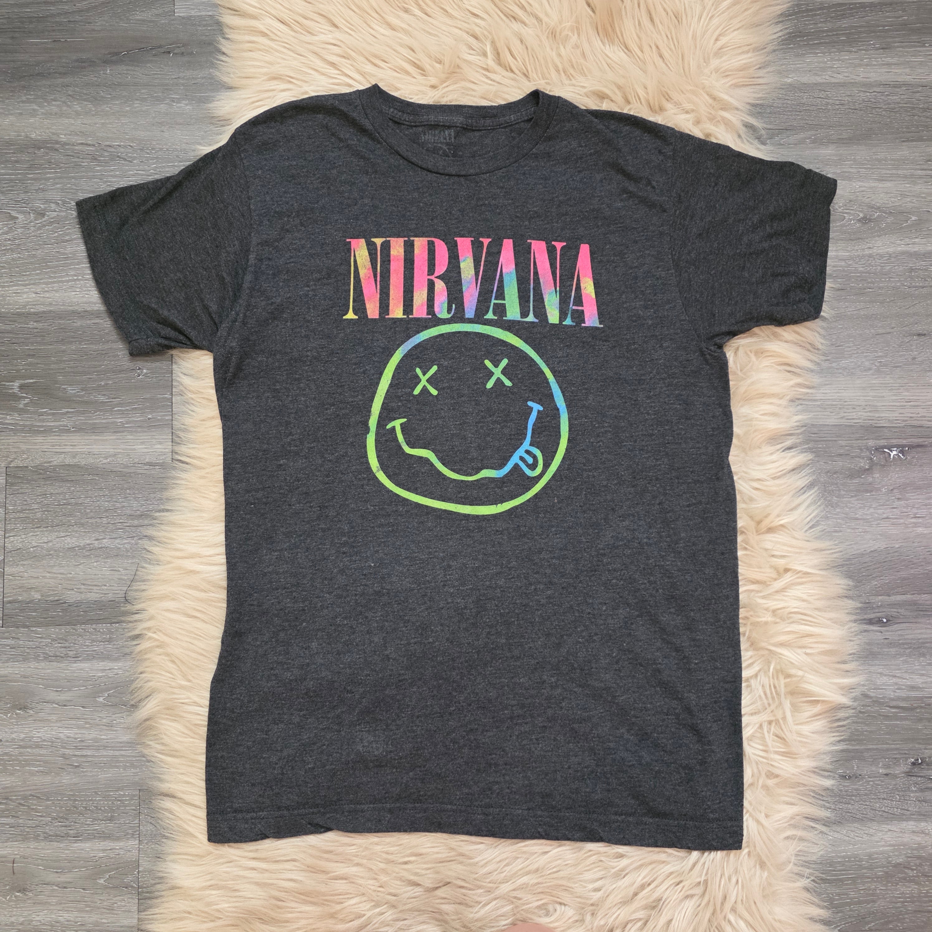 Multicolor Nirvana Tee Band Tee Vintage Vibes Boutique