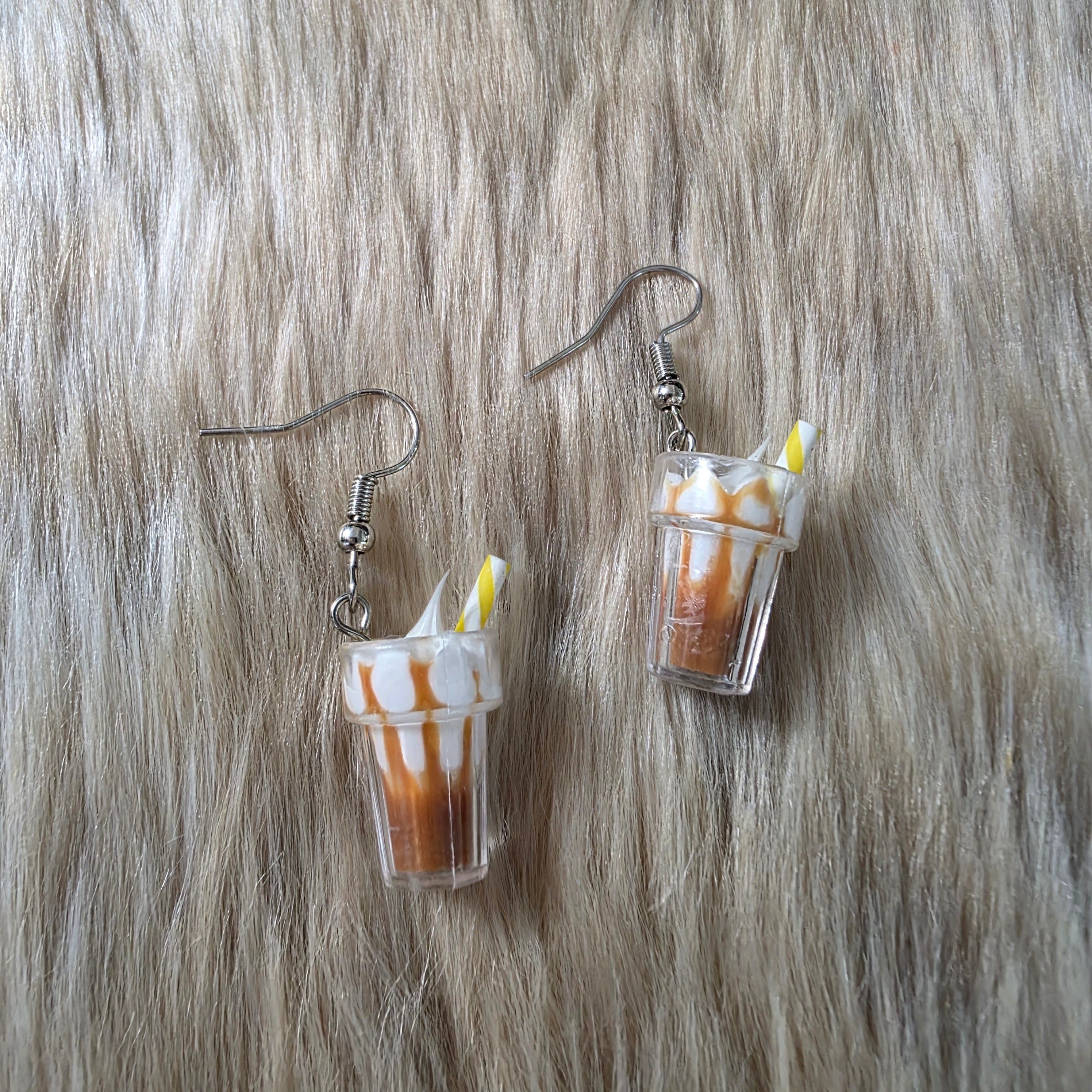 Ice Cream Float Earrings Novelty Earrings Vintage Vibes Boutique Root Beer