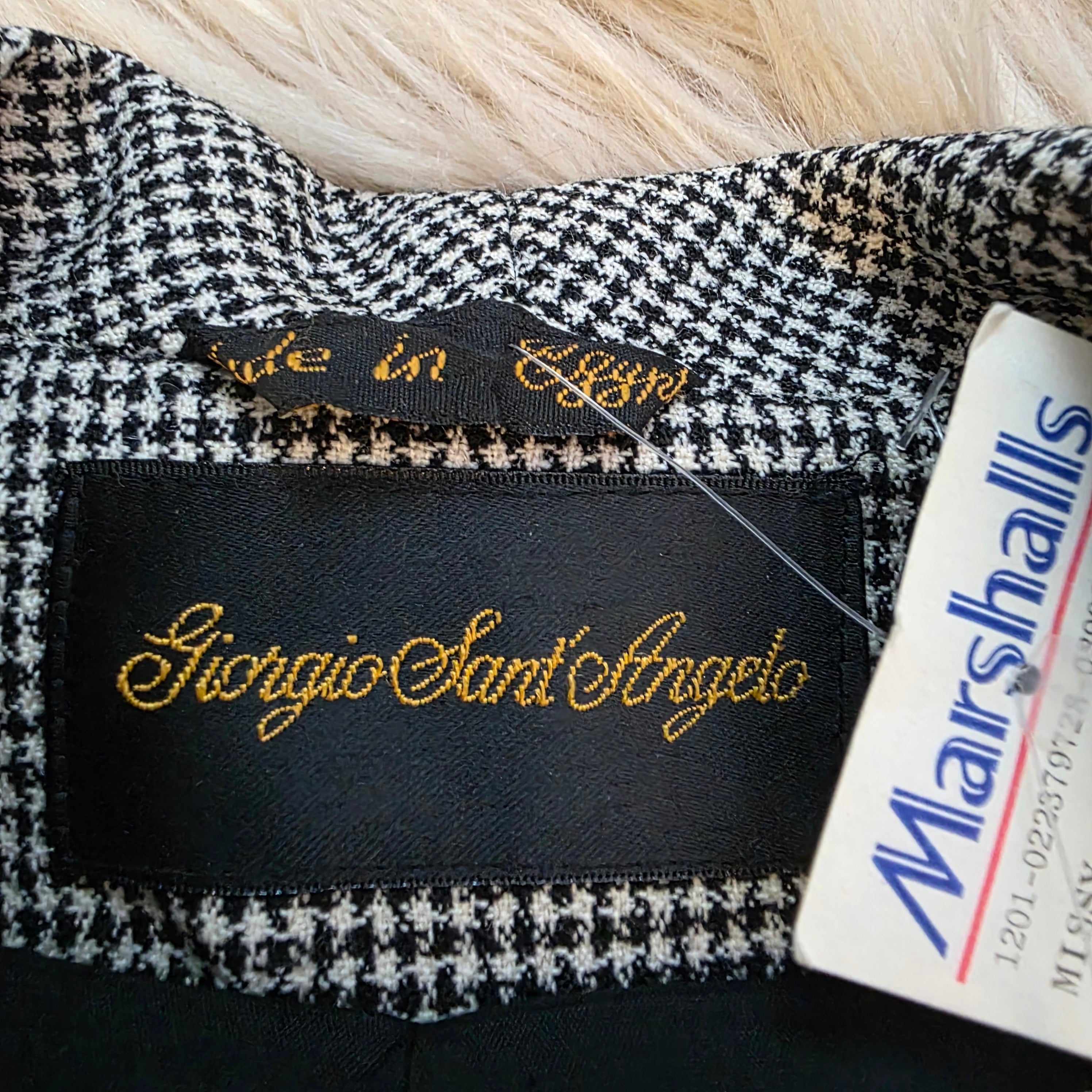 Giorgio Sant Angelo Houndstooth Blazer Vintage Jacket Vintage Vibes Boutique