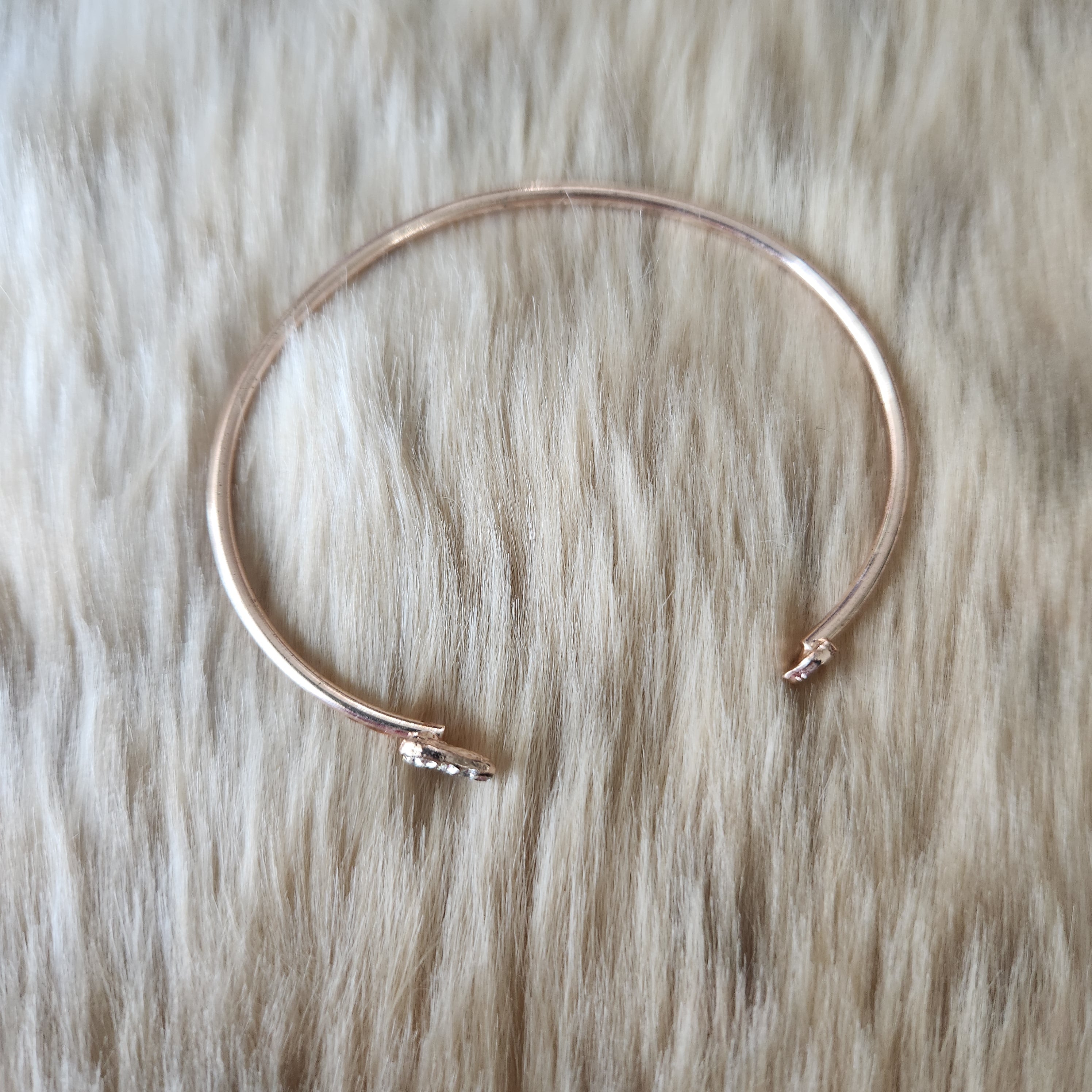 Rhinestone Heart Bangle Bracelet Vintage Vibes Boutique