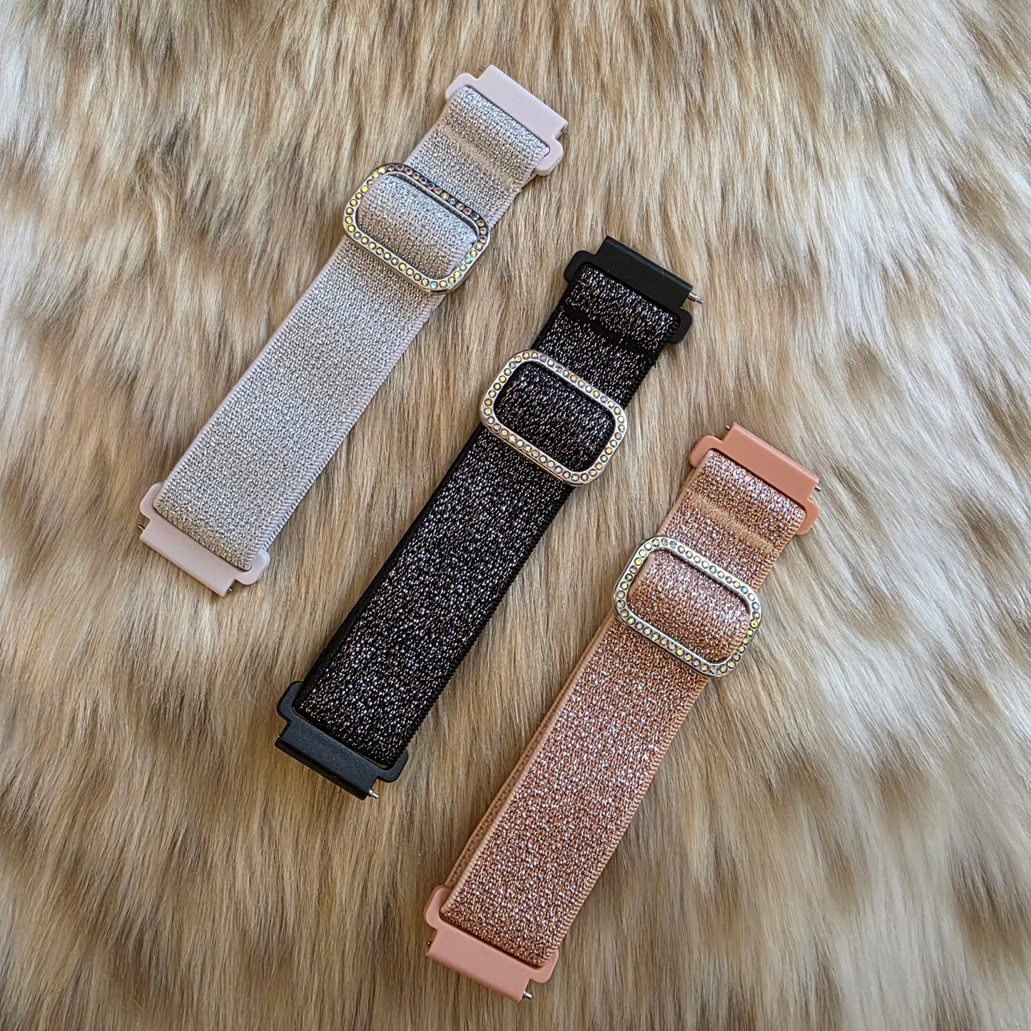Glitter Stretch Samsung Watch Band Watchband Vintage Vibes Boutique