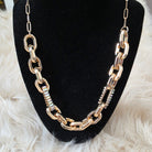 Chain Reaction Necklace Necklace Pink Panache Gold