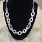 Chain Reaction Necklace Necklace Pink Panache Silver