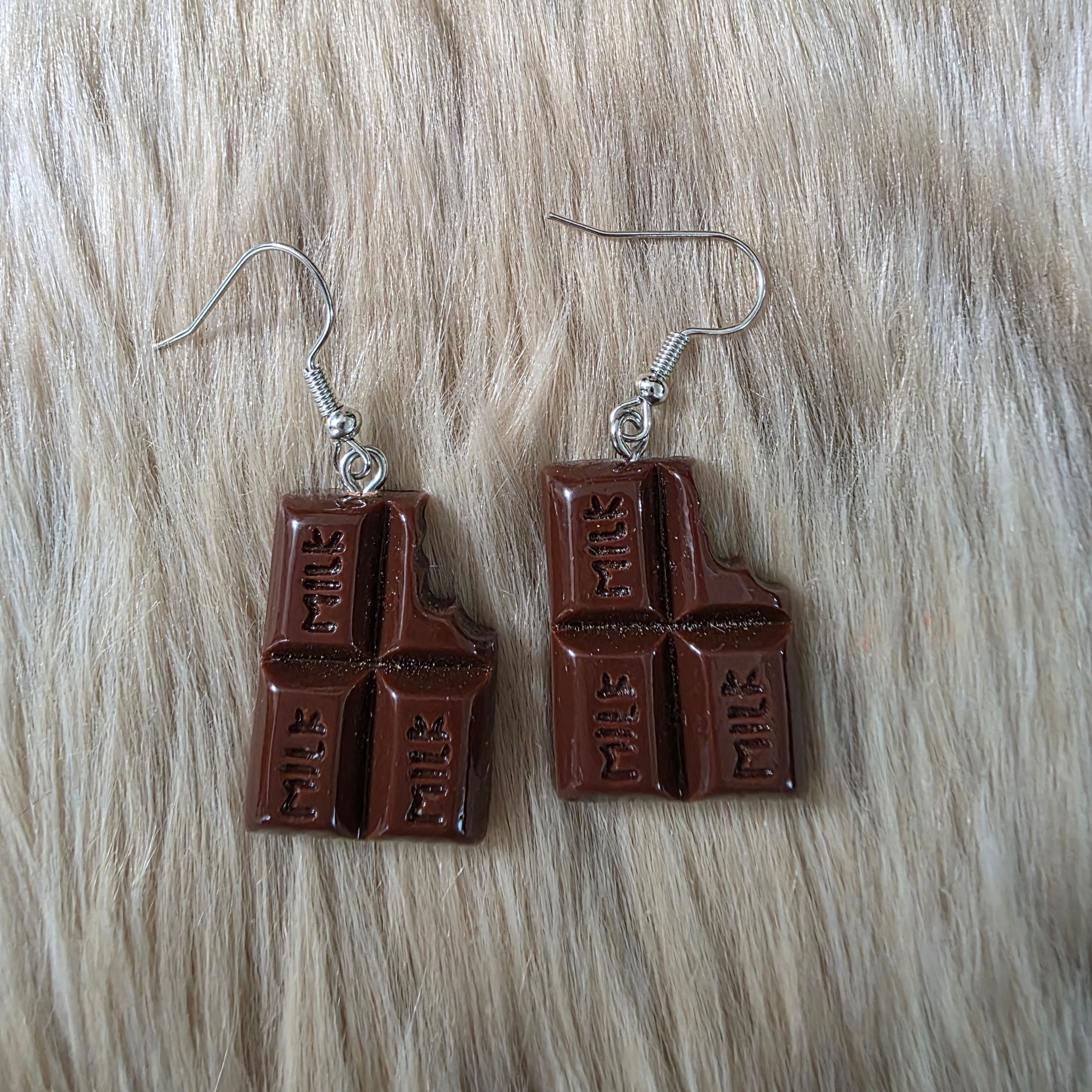 Chocolate Bar Earrings Novelty Earrings Vintage Vibes Boutique