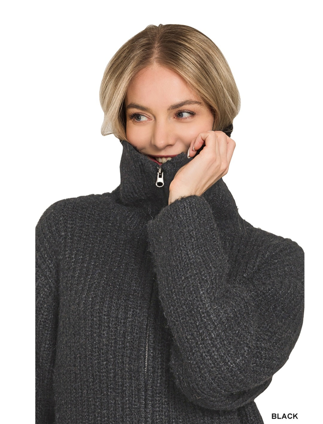 Off Duty Sweater Cardigan Zenana
