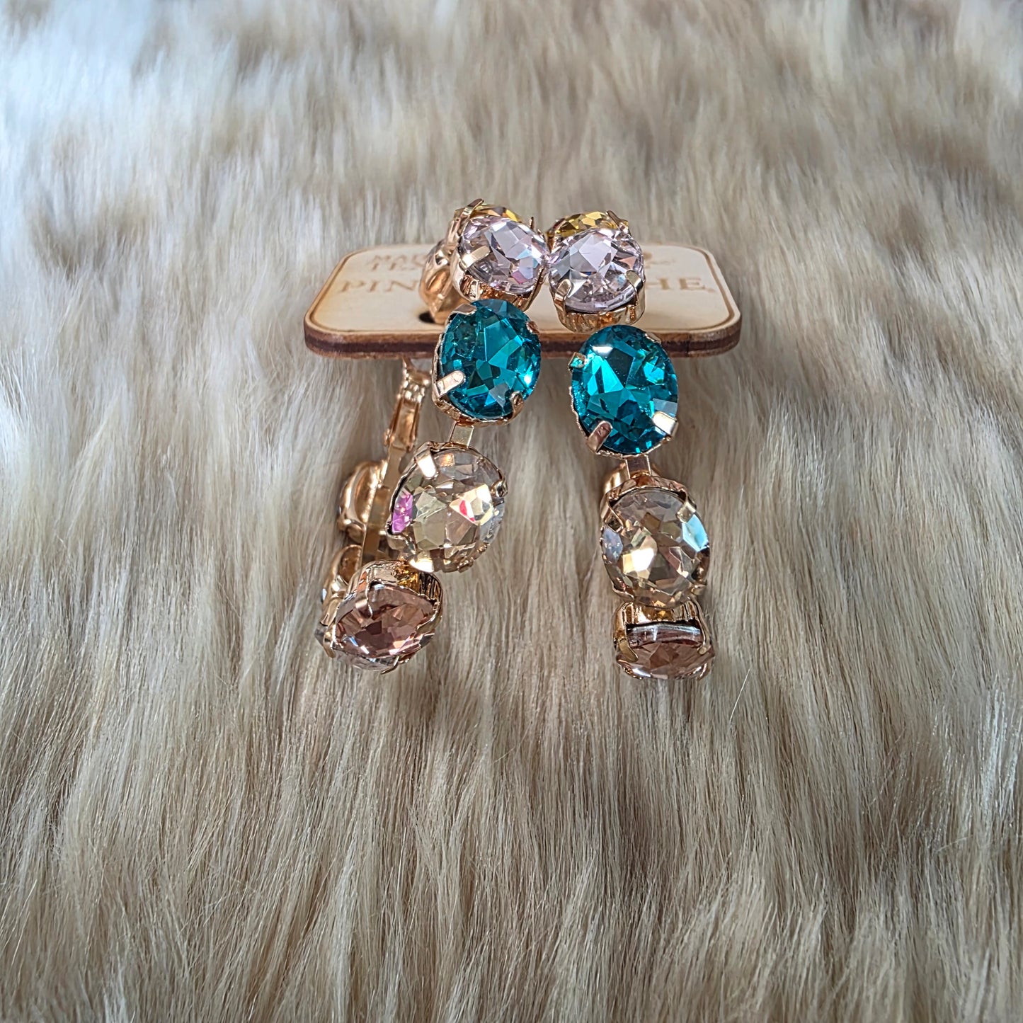 Miranda Hoops Earrings Pink Panache