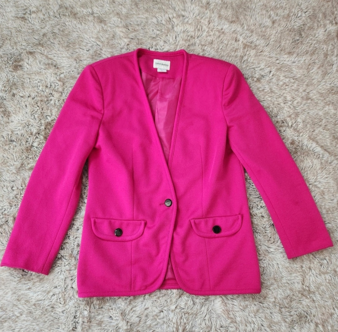 Haberdashery Fuchsia Blazer Vintage Vibes Boutique