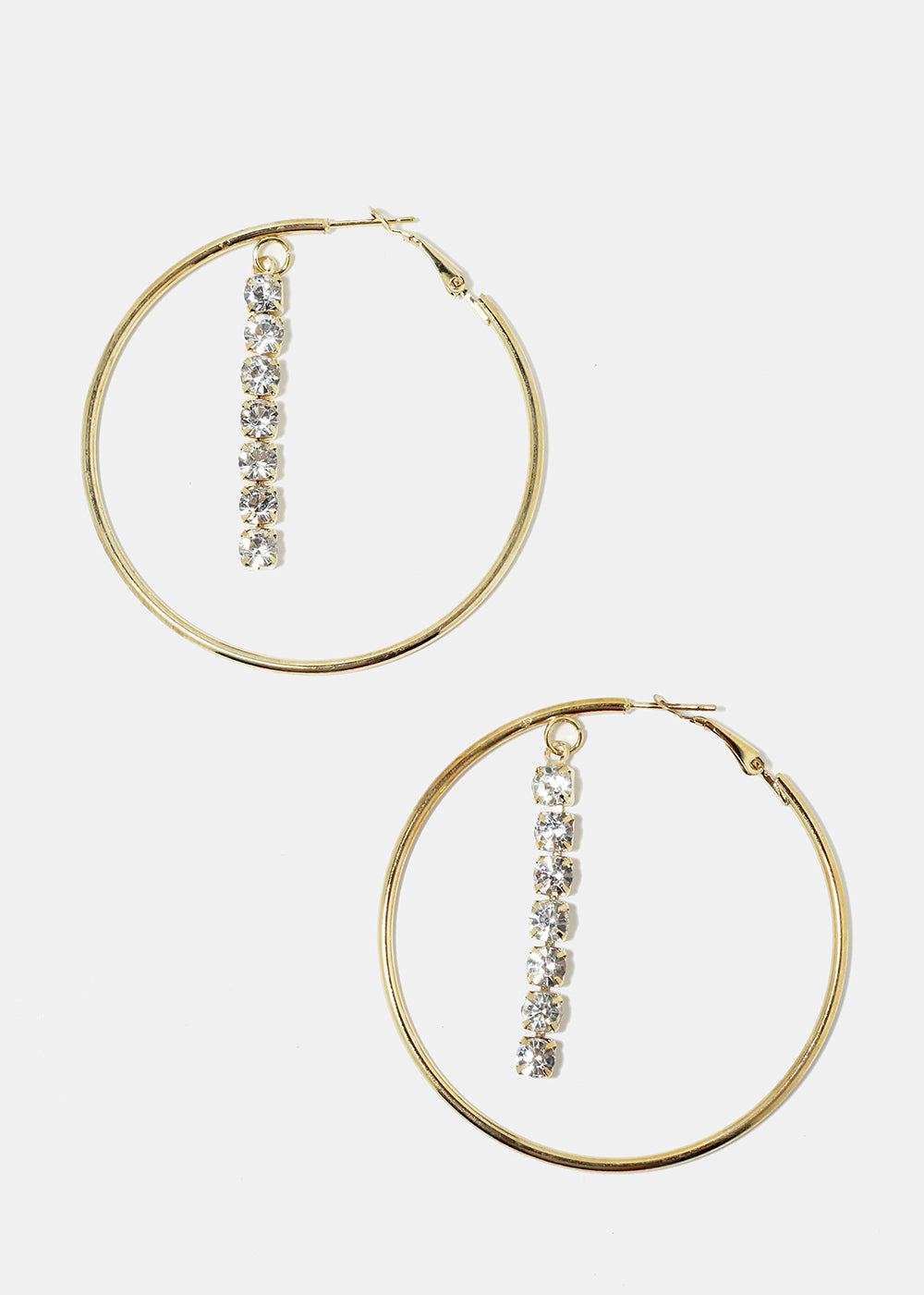 Rhinestone Dangle Hoops Vintage Vibes Boutique