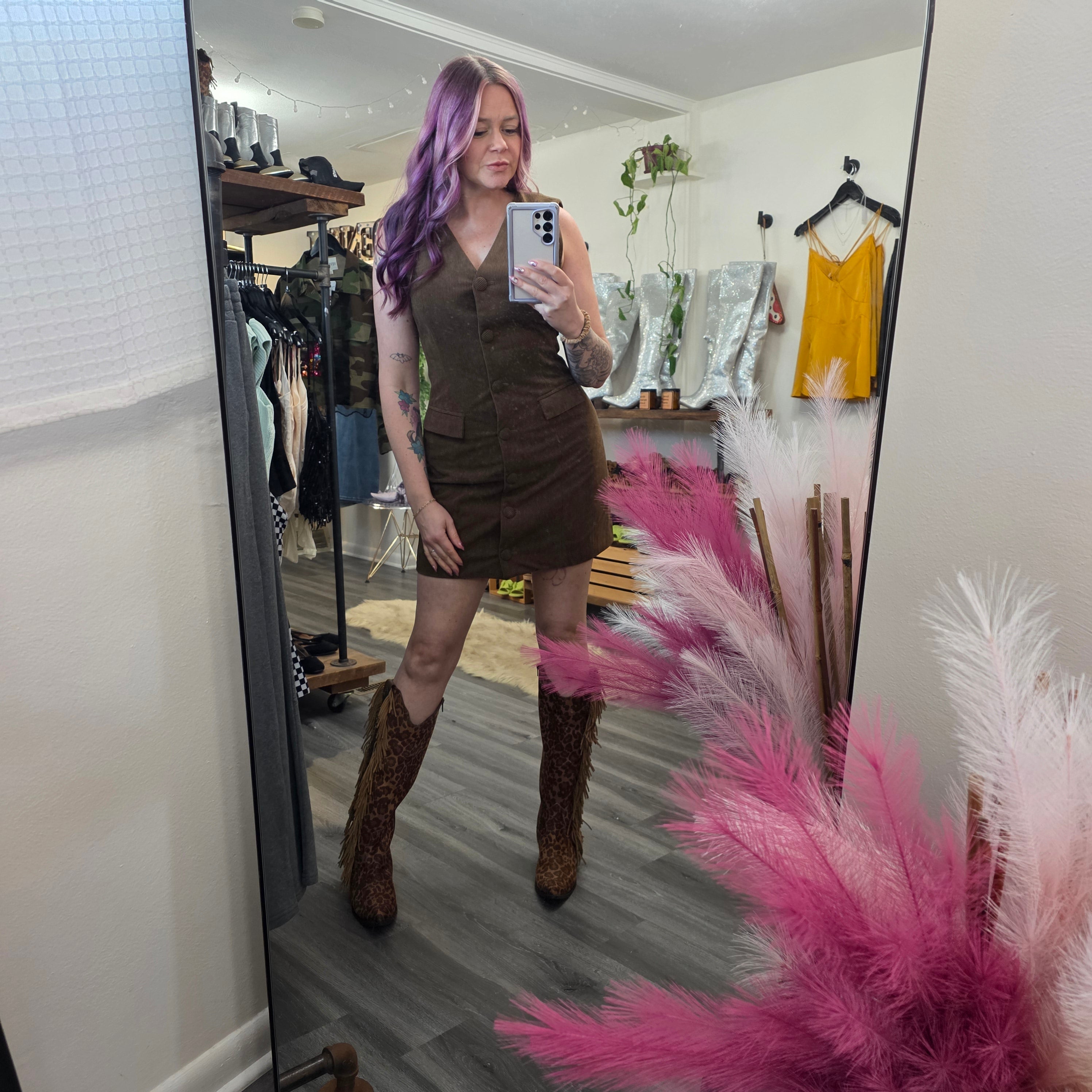 Brownstone Corduroy Dress Mini Dress Oddi