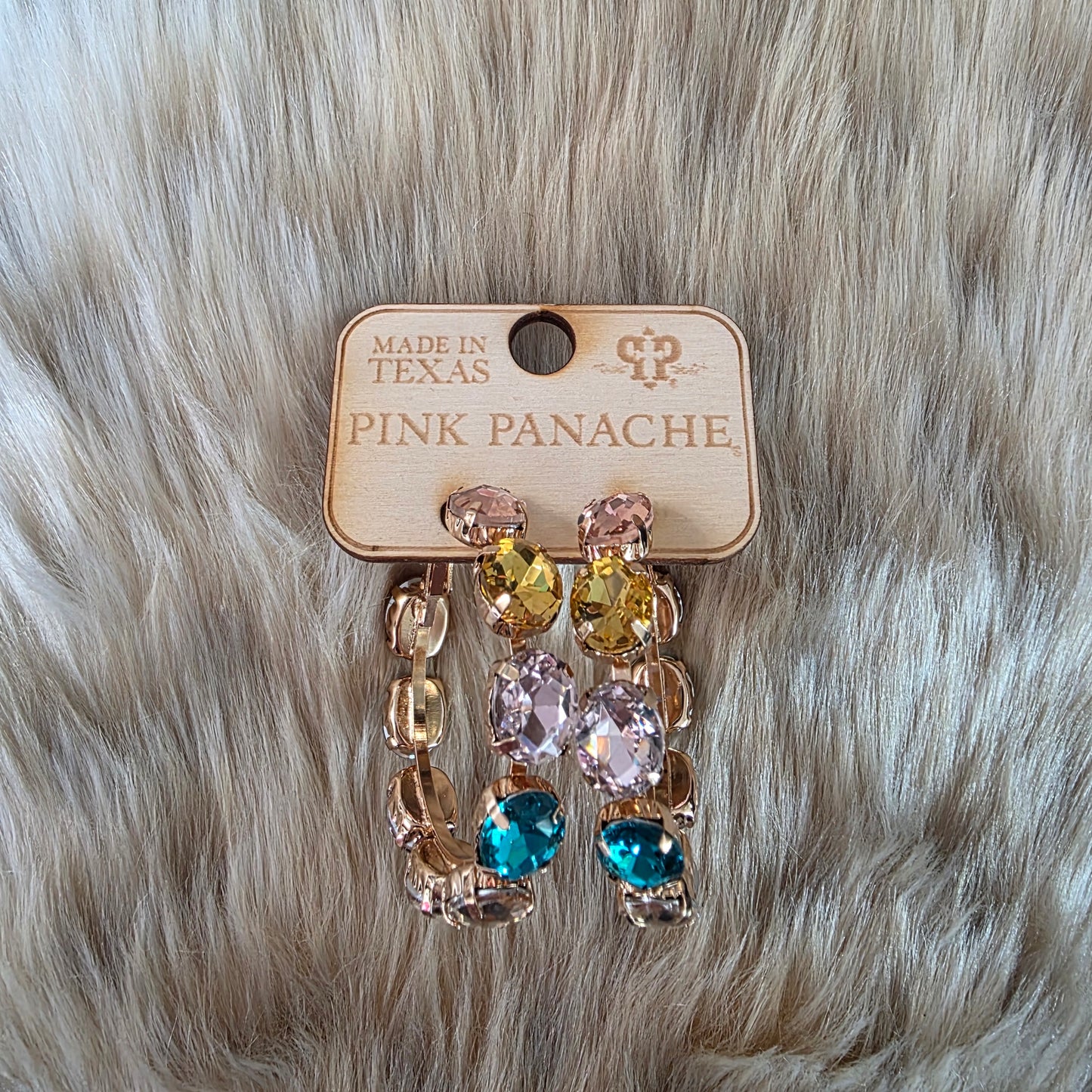 Miranda Hoops Earrings Pink Panache