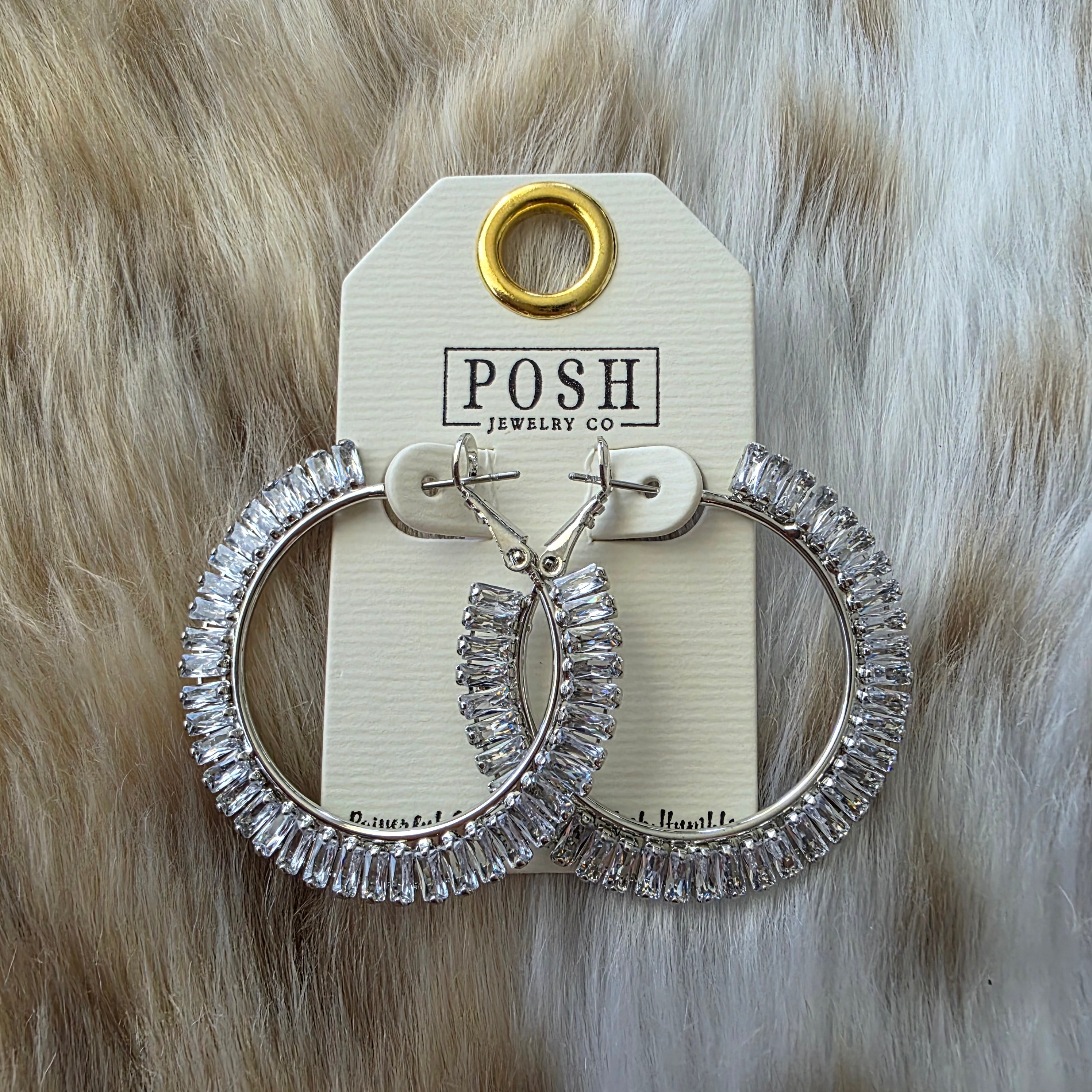 Starlight Hoops Earrings Pink Panache