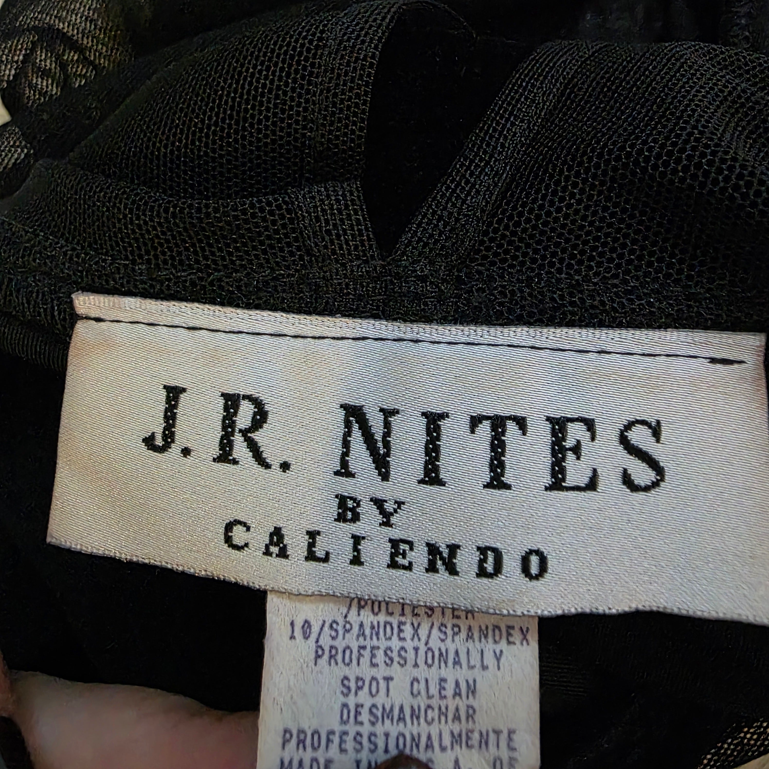 J.R. Nites Velvet & Mesh Top Vintage Top Vintage Vibes Boutique