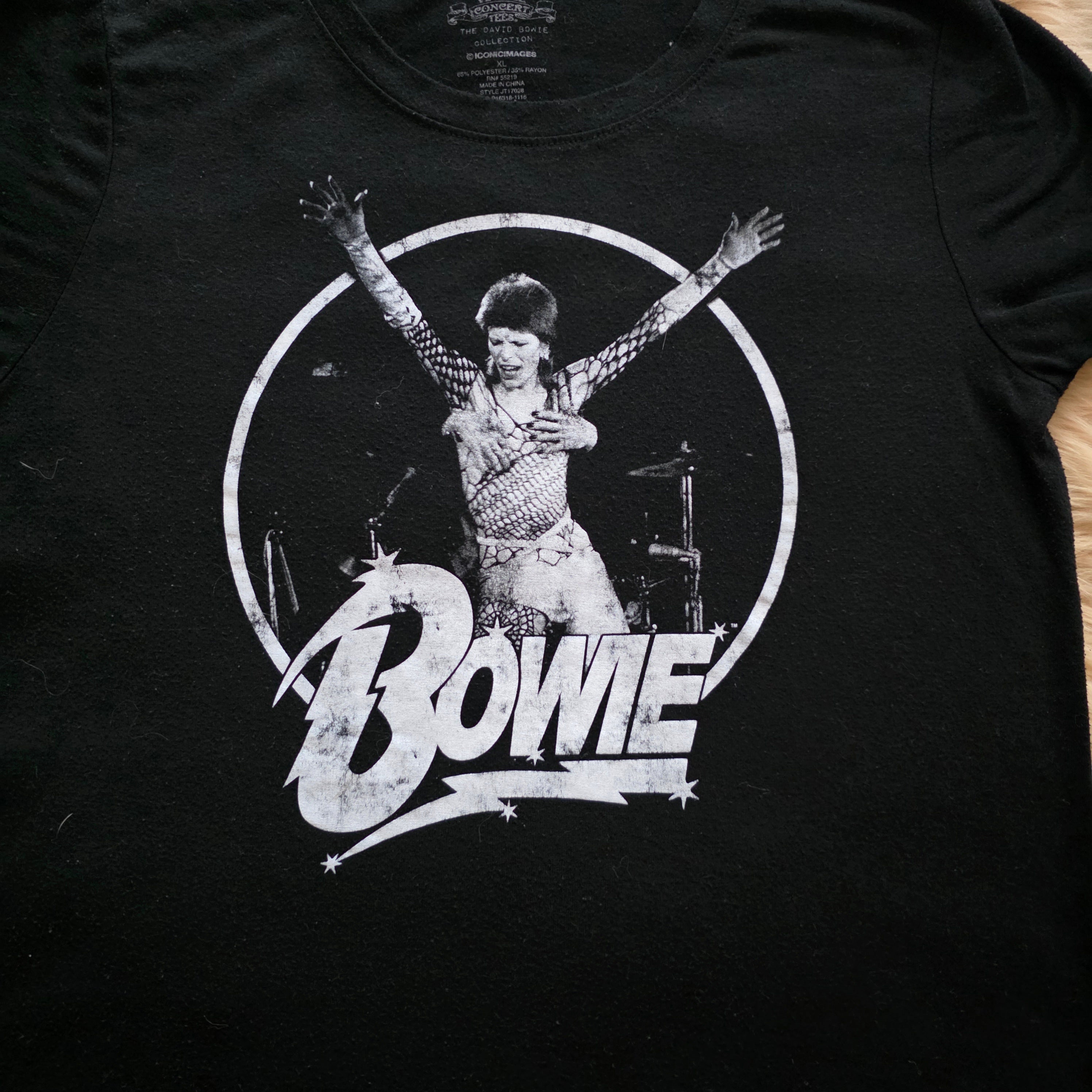 Black David Bowie Tee Band Tee Vintage Vibes Boutique