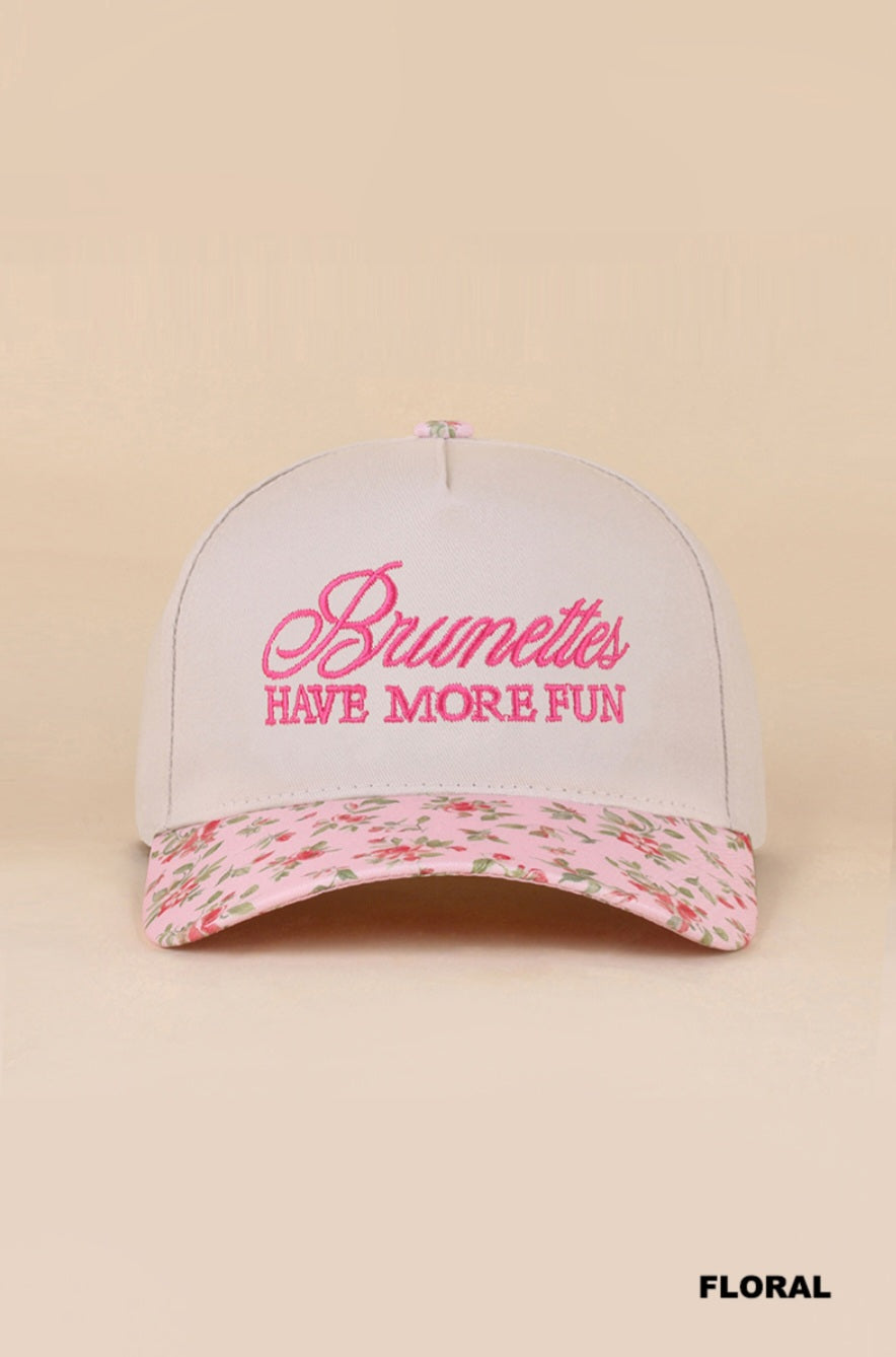 Have More Fun Hat Baseball hat Zenana Brunette