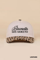 Have More Fun Hat Baseball hat Zenana Leopard Brunette