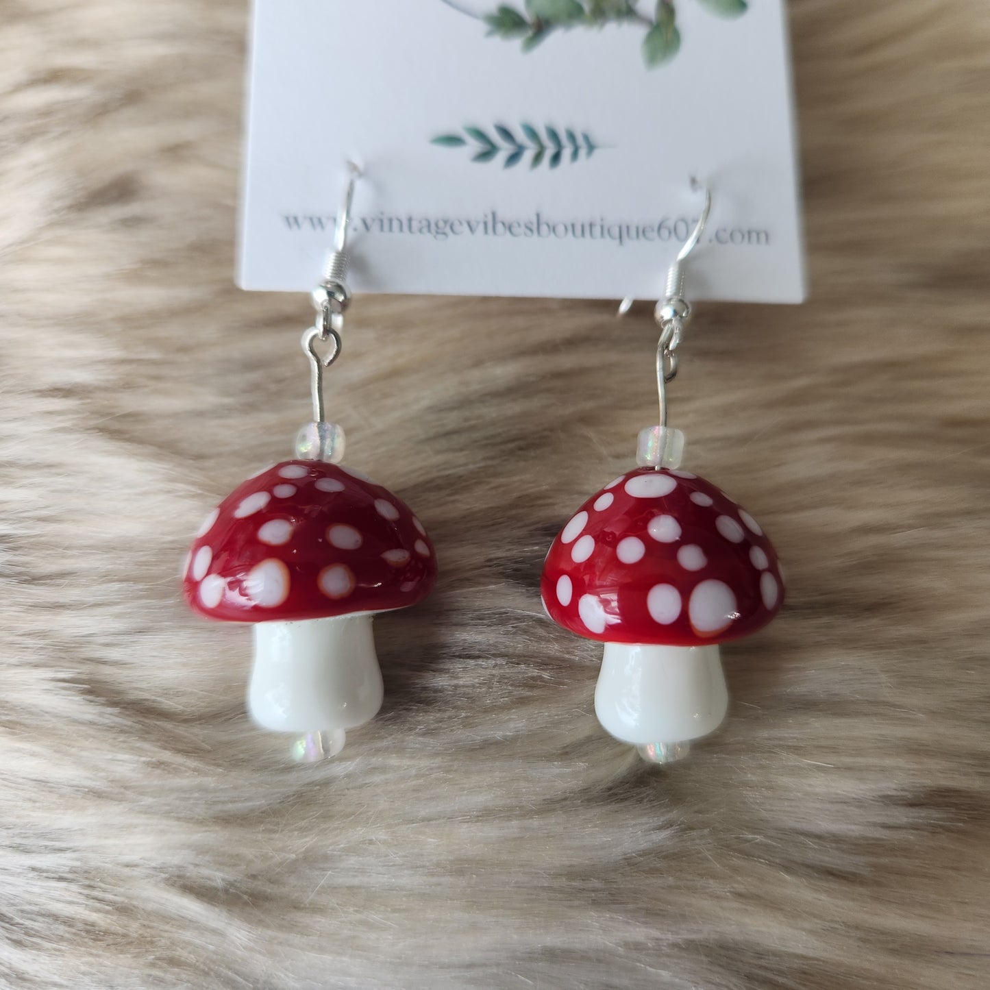 Mushroom Earrings Vintage Vibes Boutique