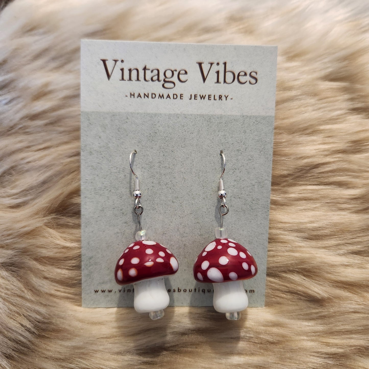 Mushroom Earrings Vintage Vibes Boutique