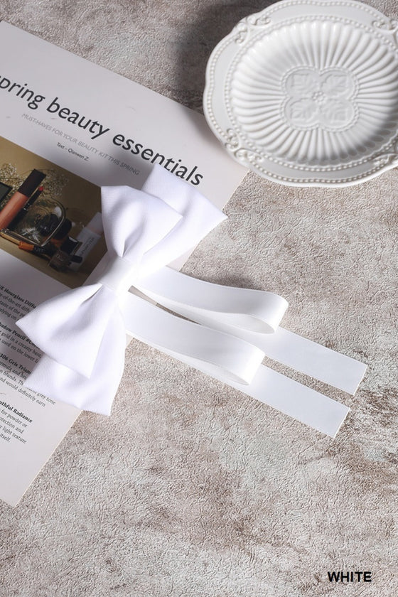 Hair Bow Zenana White