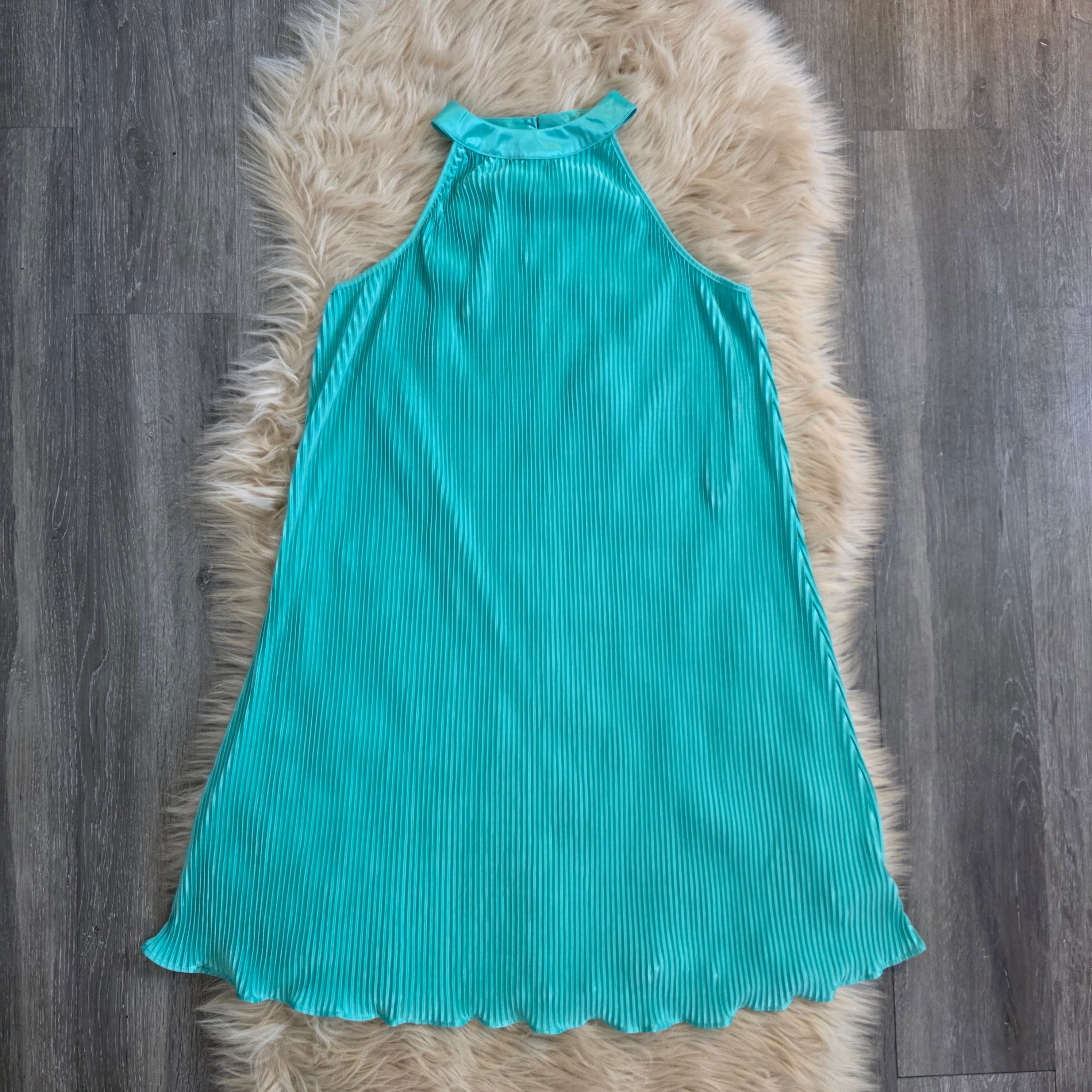 Sea Glass Pleated Dress Mini Dress She + Sky