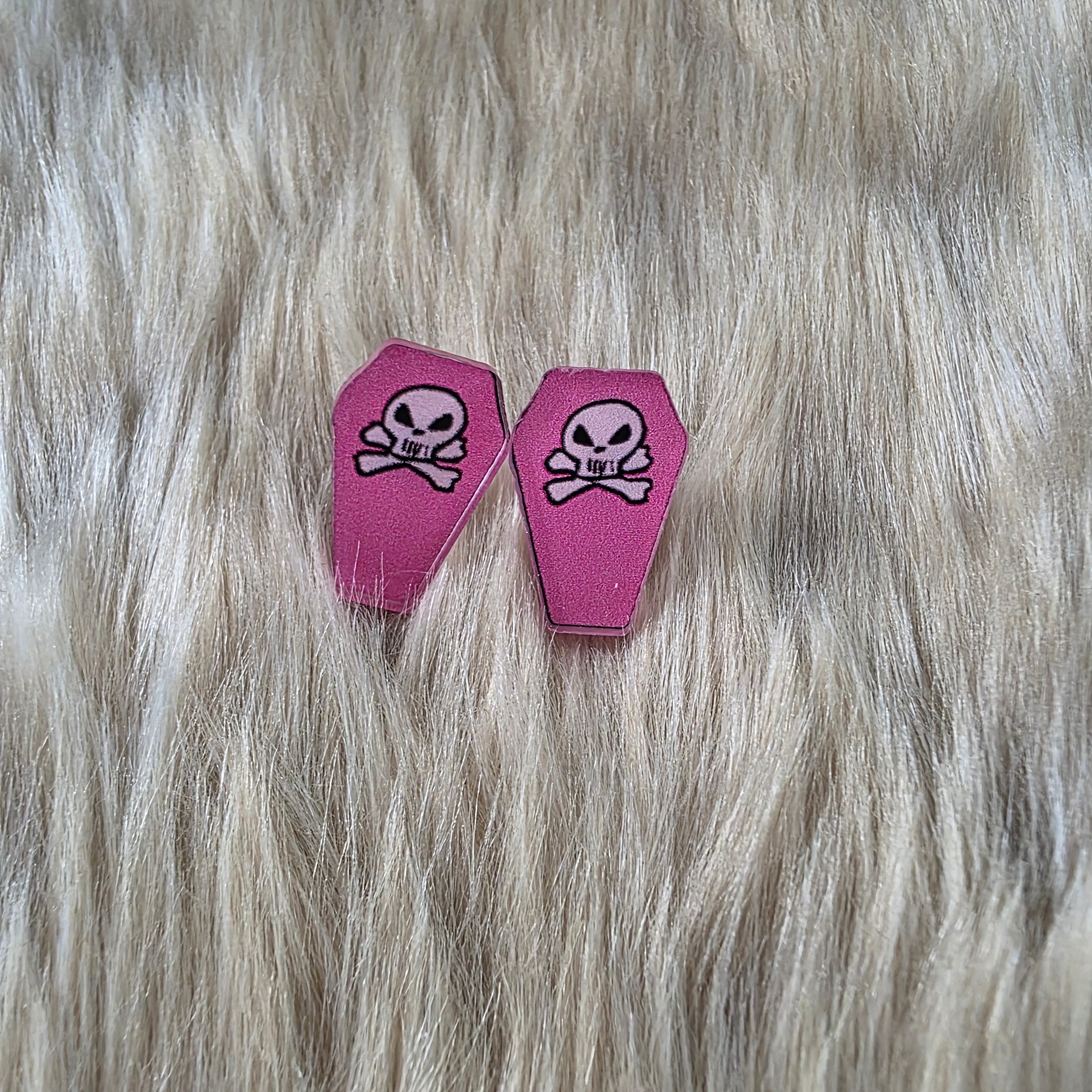 Dead Cute Coffin Studs Novelty Earrings Vintage Vibes Boutique