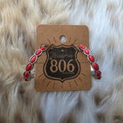 Red Rock Hoops Earrings Pink Panache