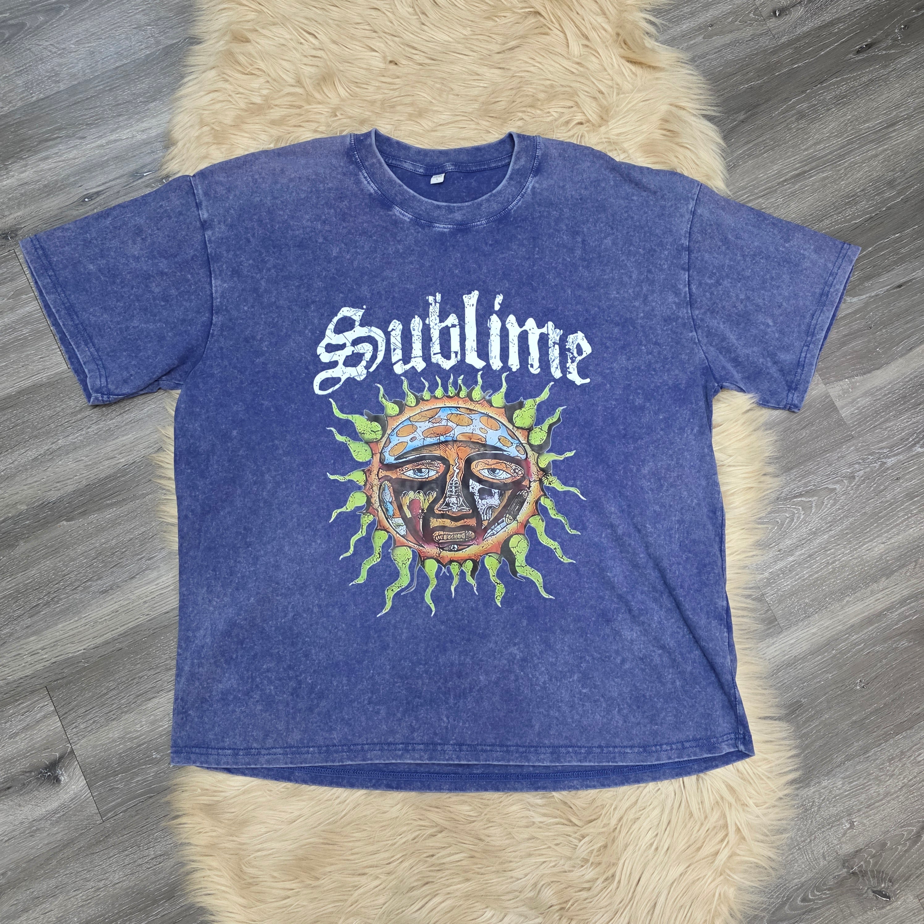 Blue Sublime Tee Band Tee Vintage Vibes Boutique