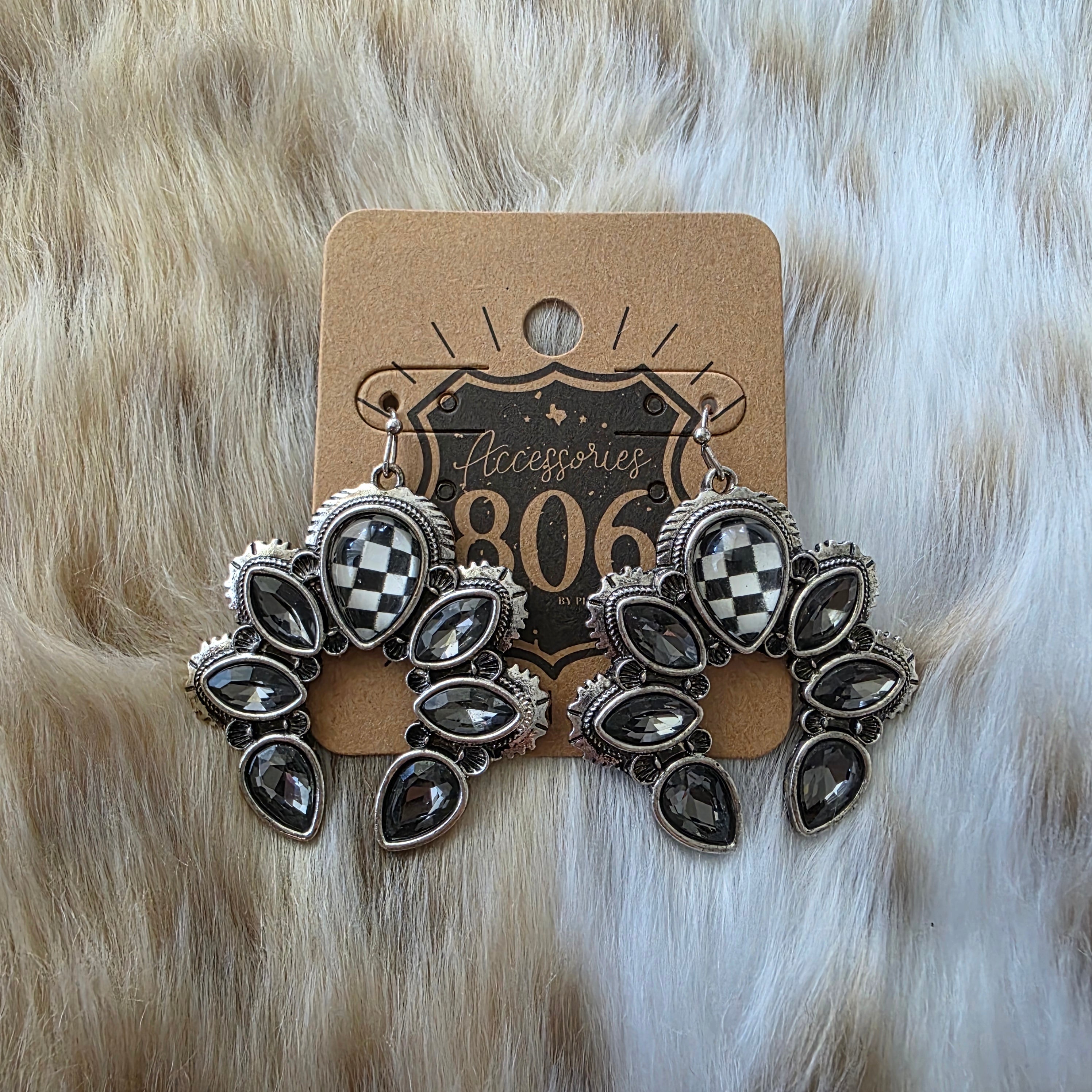 Checkmate Earrings Earrings Pink Panache