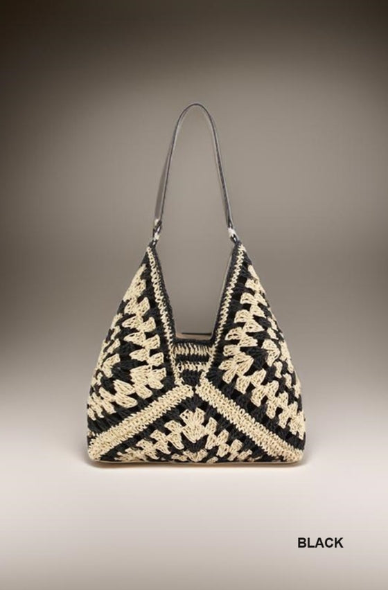 Woven Bucket Bag Zenana Black