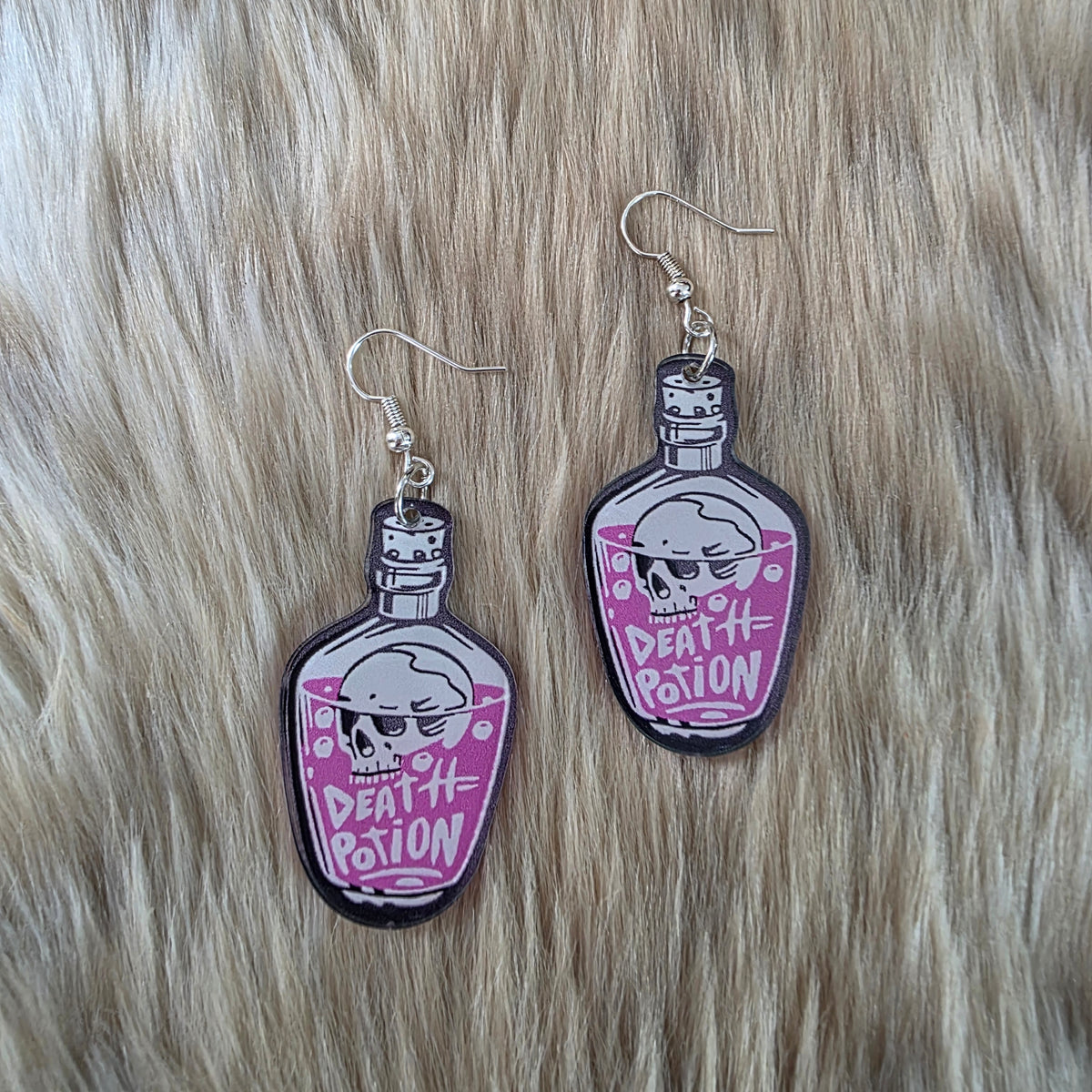 Death Potion Earrings Novelty Earrings Vintage Vibes Boutique