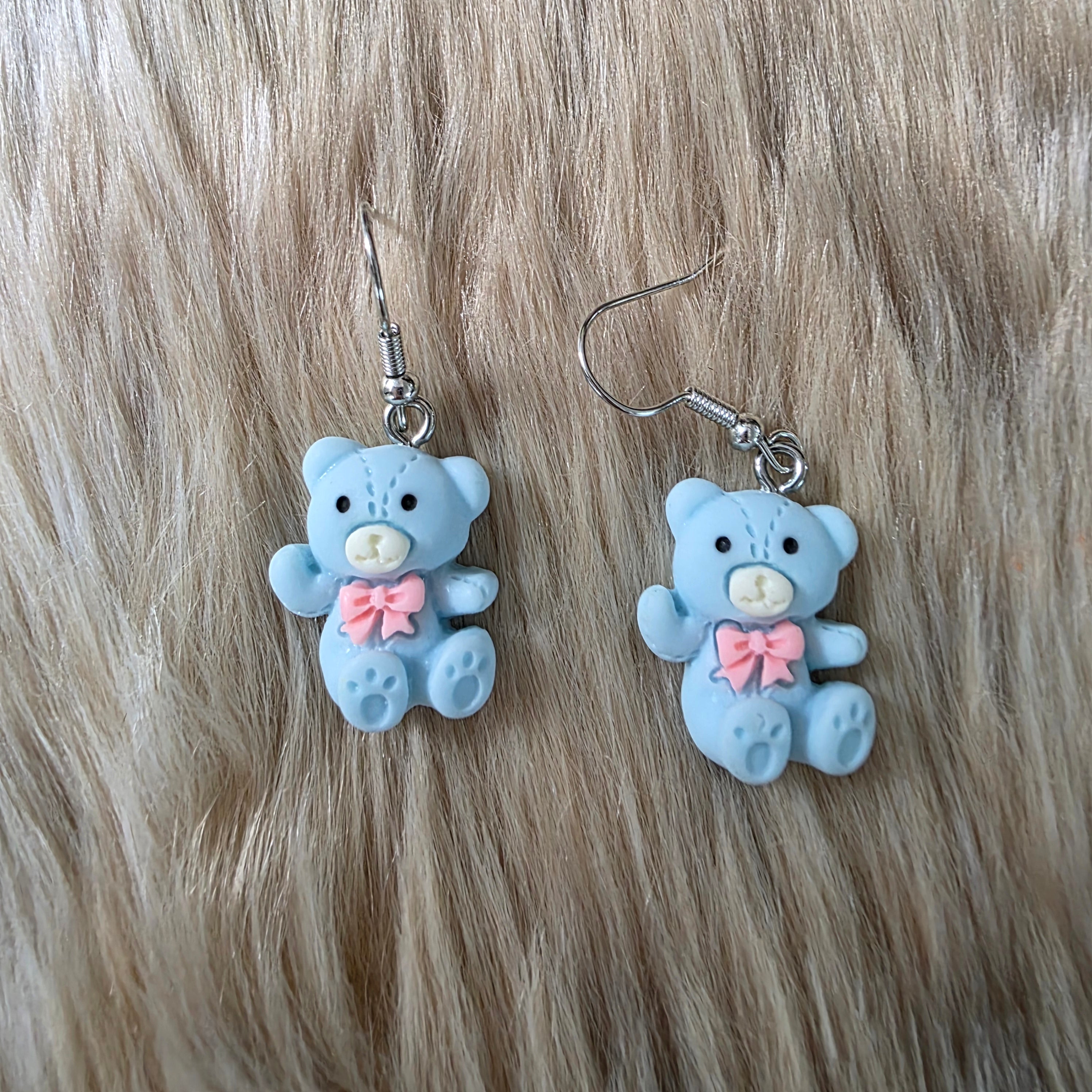 Teddy Bear Earrings Novelty Earrings Vintage Vibes Boutique