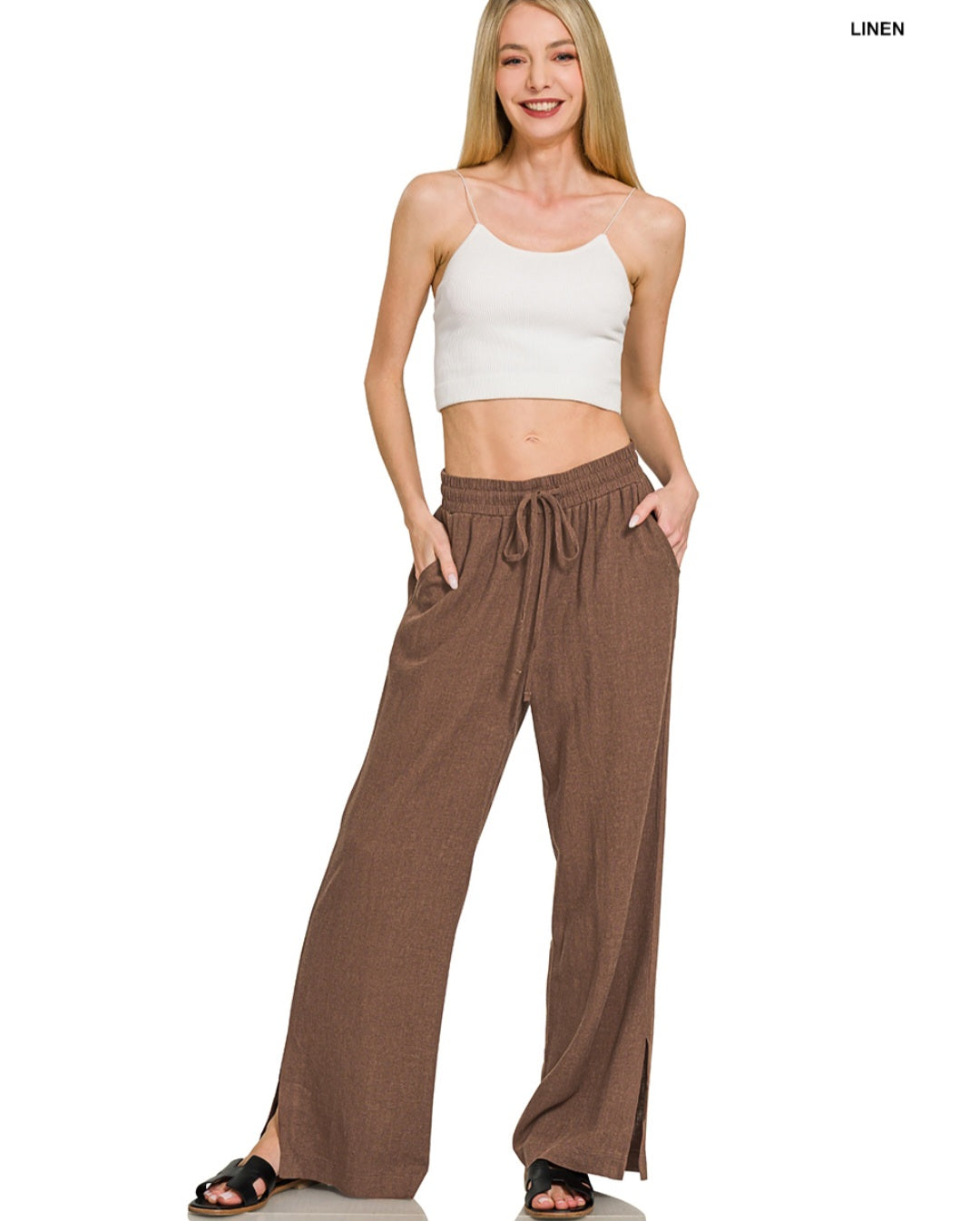 Sienna Linen Pants Pants Zenana