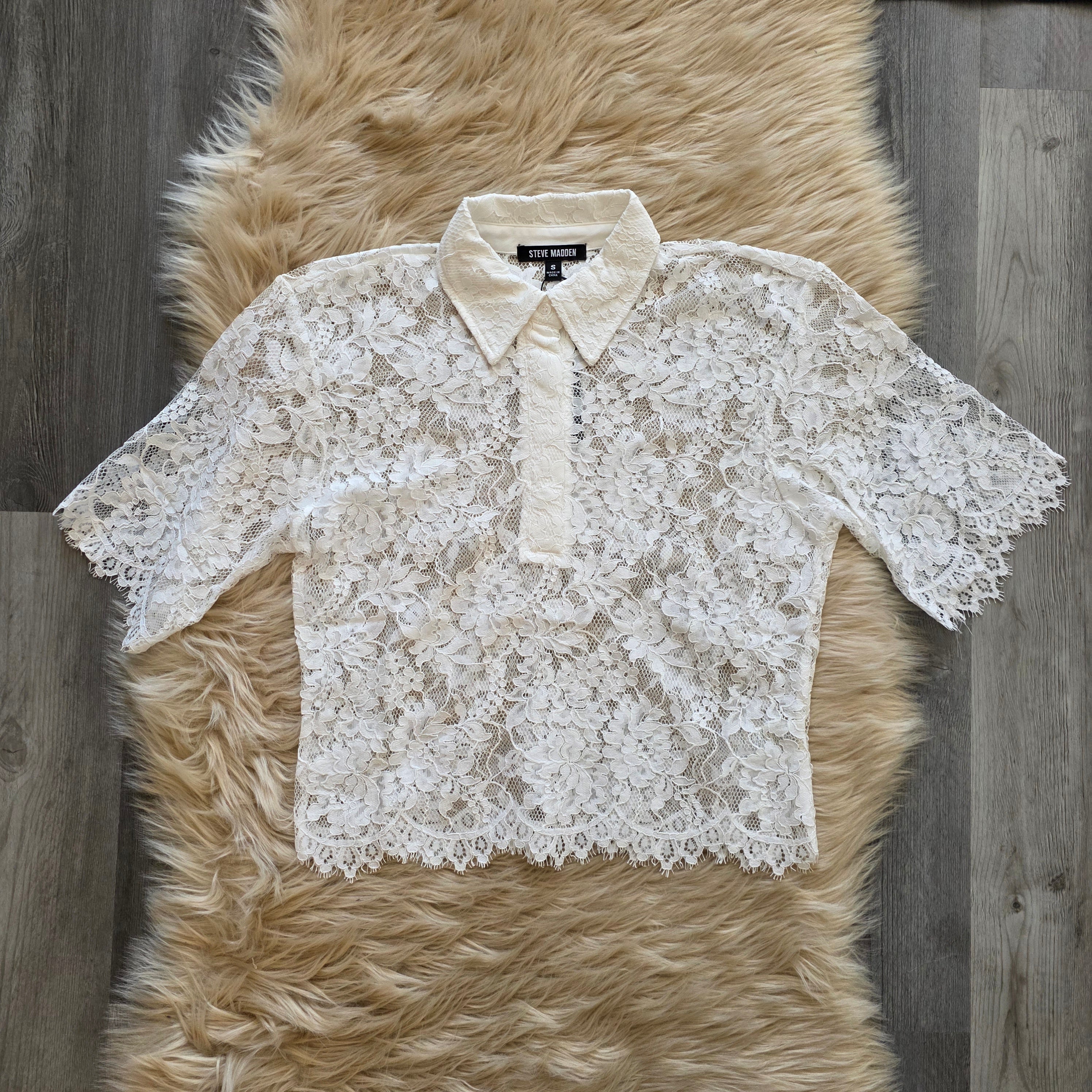 Monette Lace Top Blouse Steve Madden