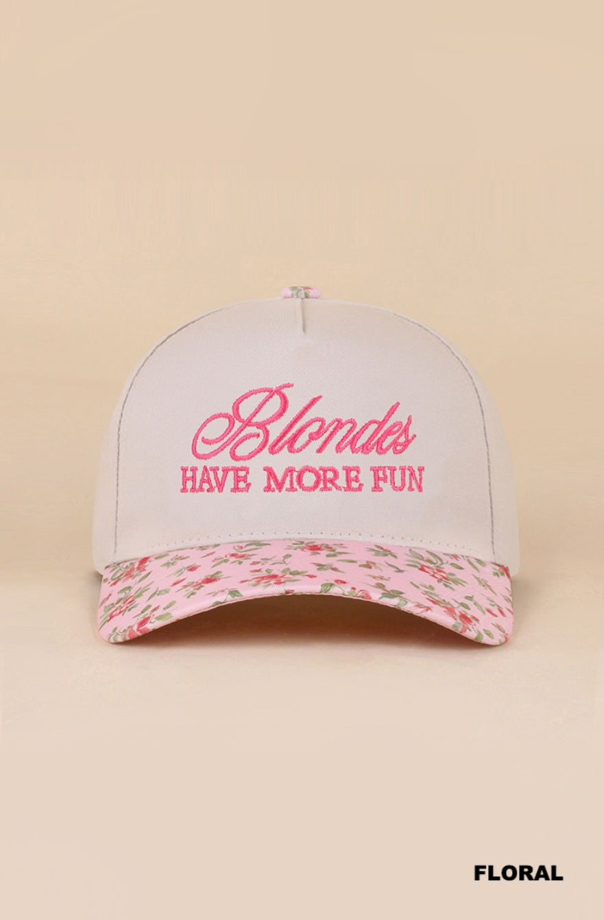 Have More Fun Hat Baseball hat Zenana Blonde
