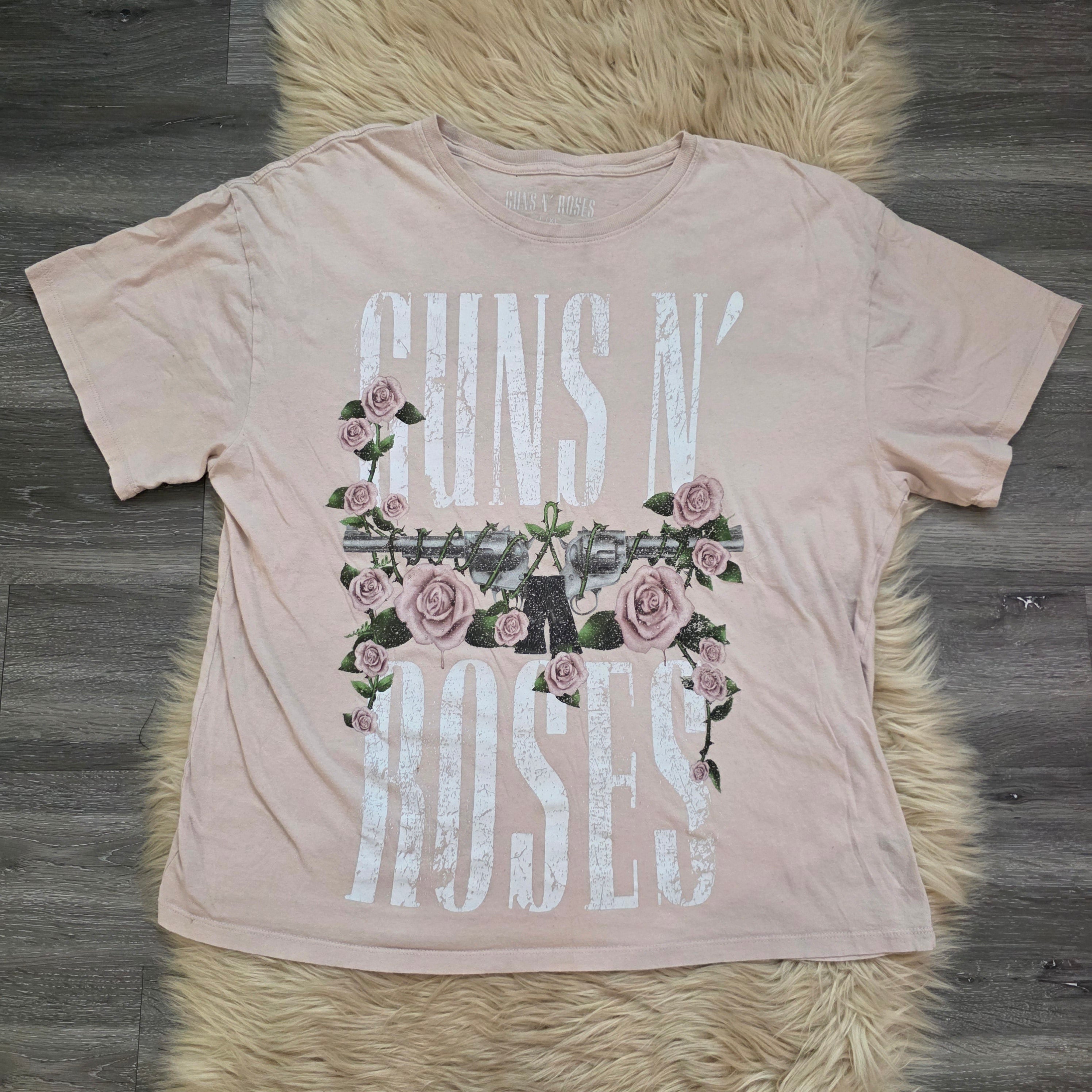 Pink Guns N Rose Tee Band Tee Vintage Vibes Boutique