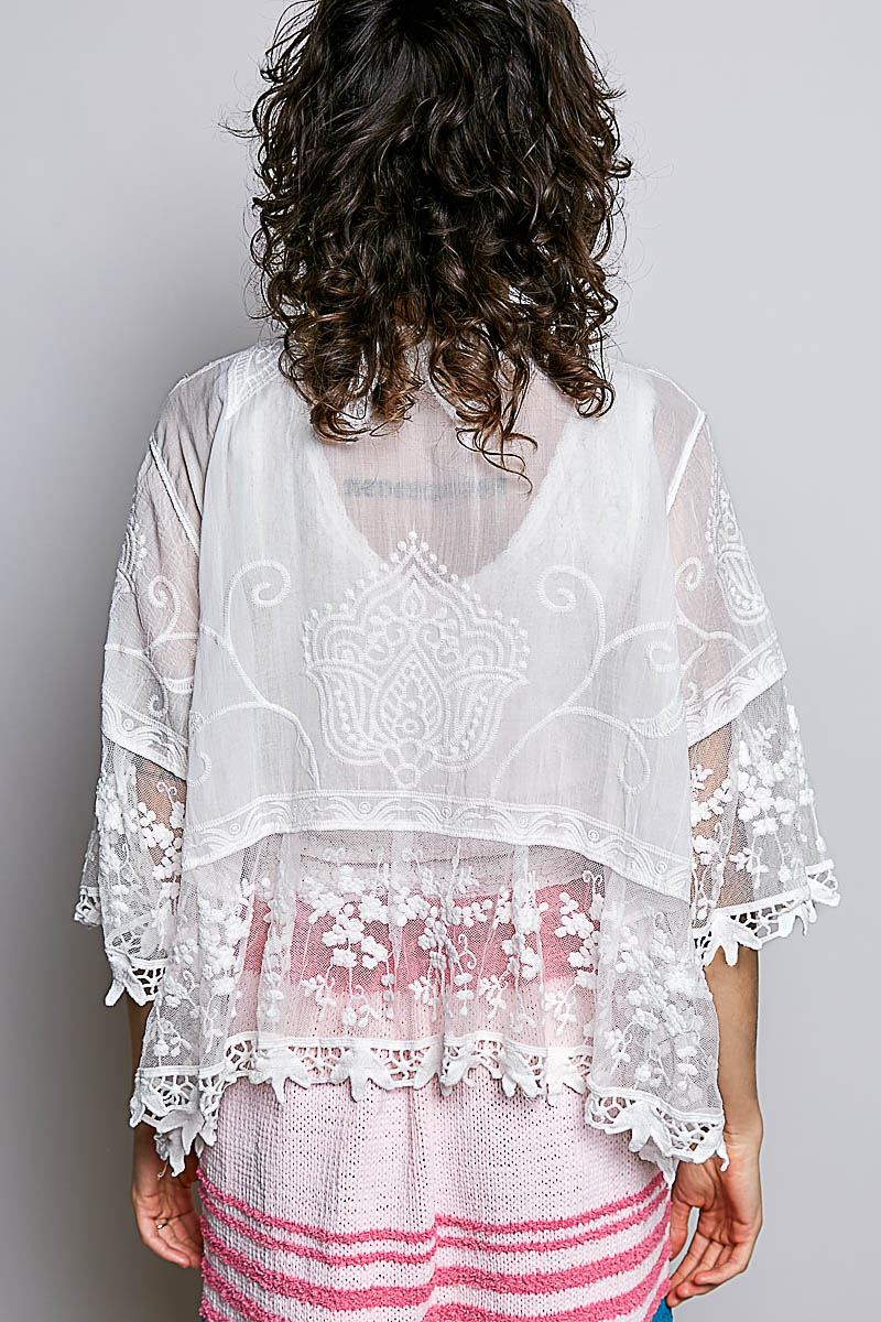 Lace & Daydreams Kimono Sweater POL