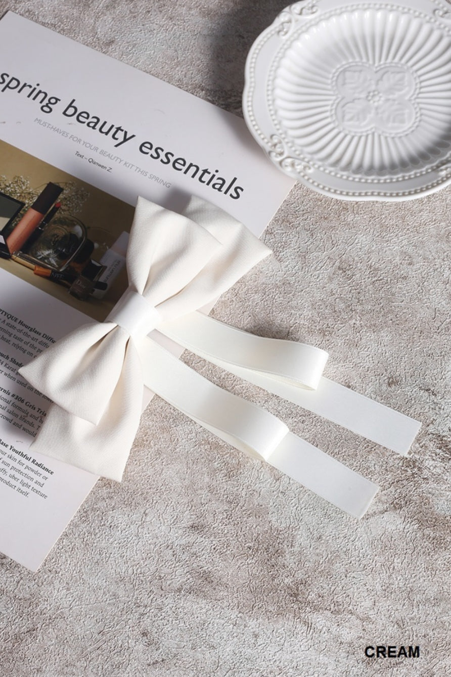 Hair Bow Zenana Cream