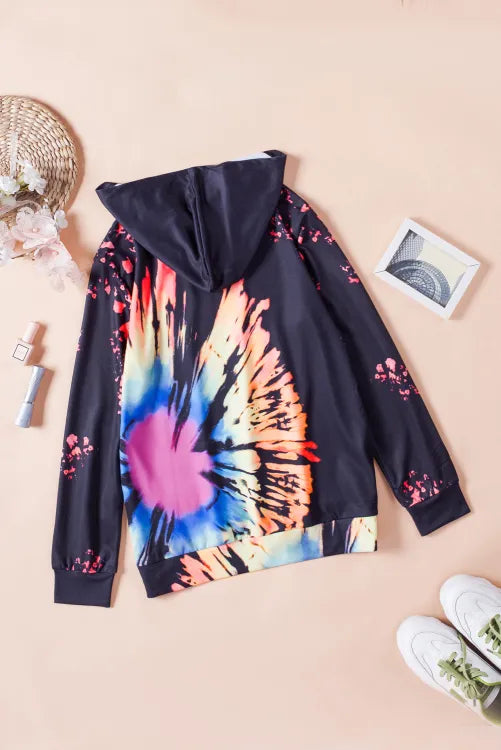 Reverse Tie Dye Hoodie Vintage Vibes Boutique