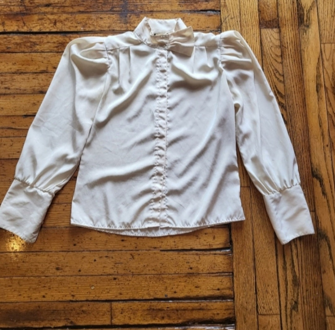 Puff Sleeve Button Down Vintage Vibes Boutique