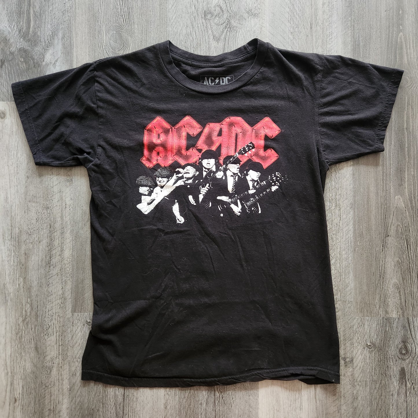 ACDC Black Tee Vintage Vibes Boutique